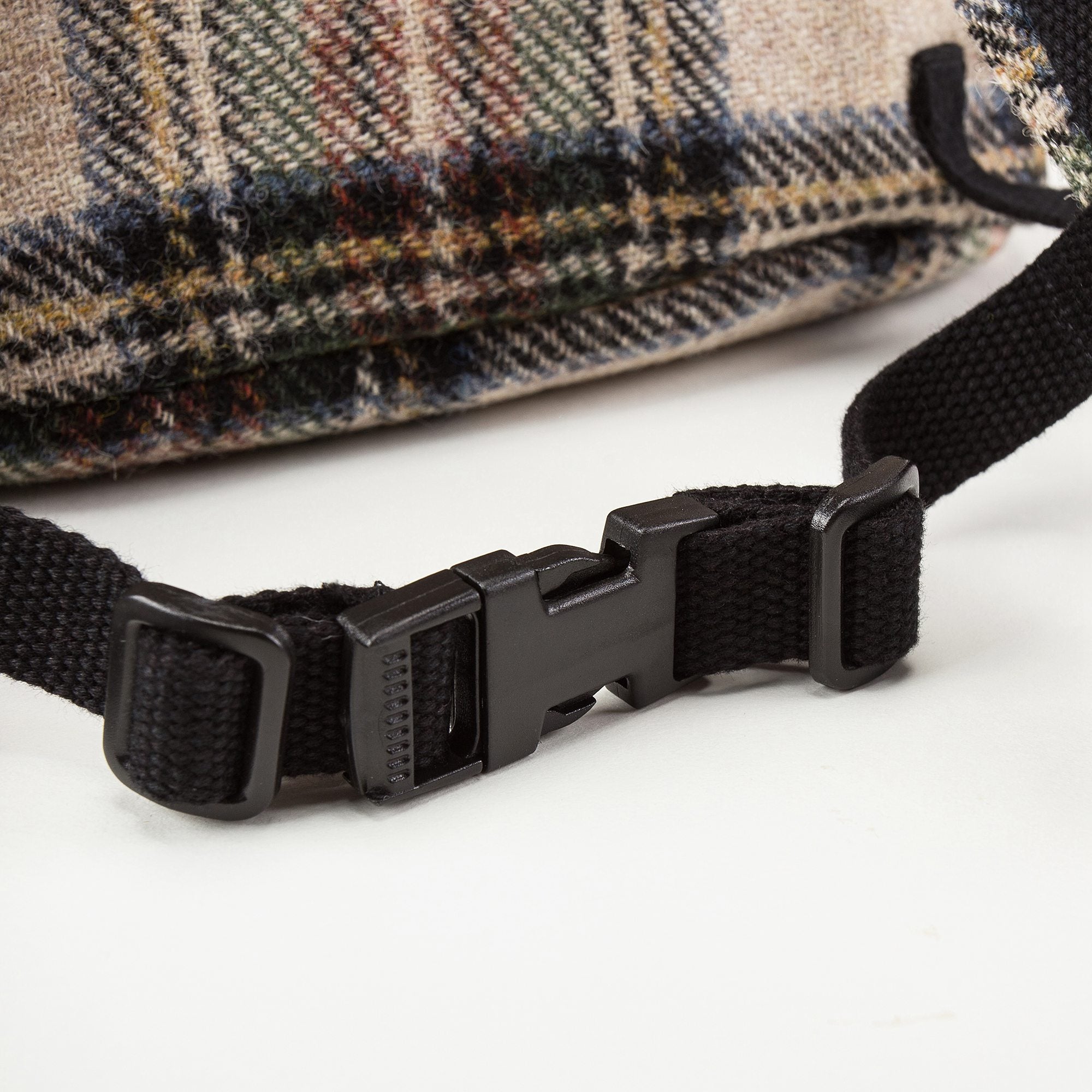 Beige Check Wool Backpack
