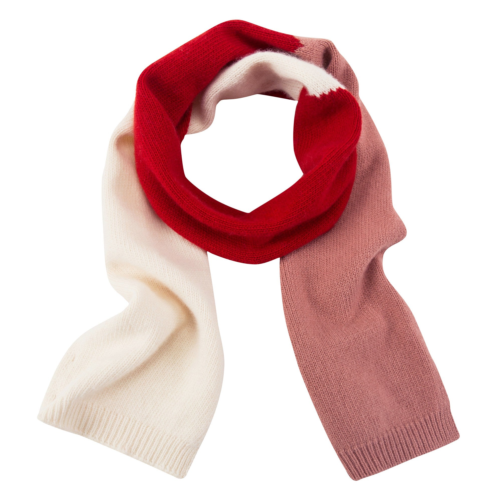 Girls Rose Pink Wool Scarf