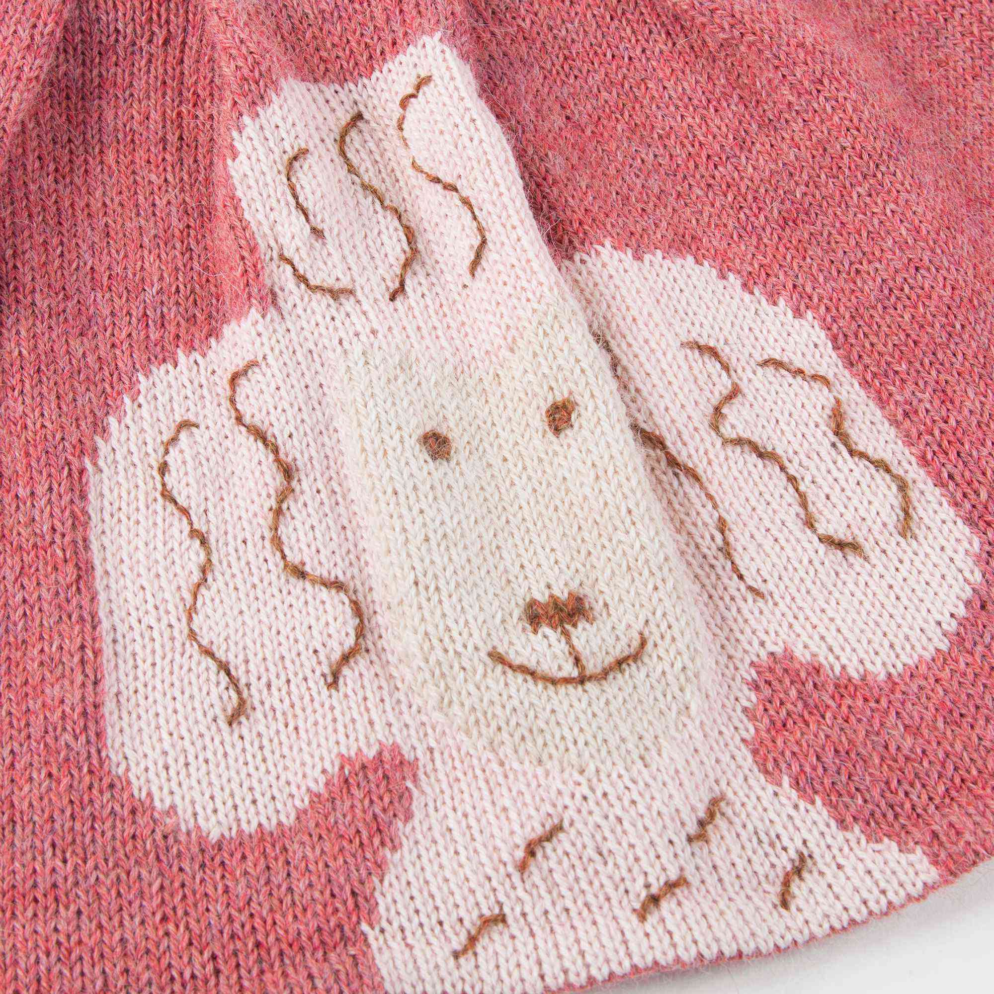 Girls Pink Alpaca Wool Skirt