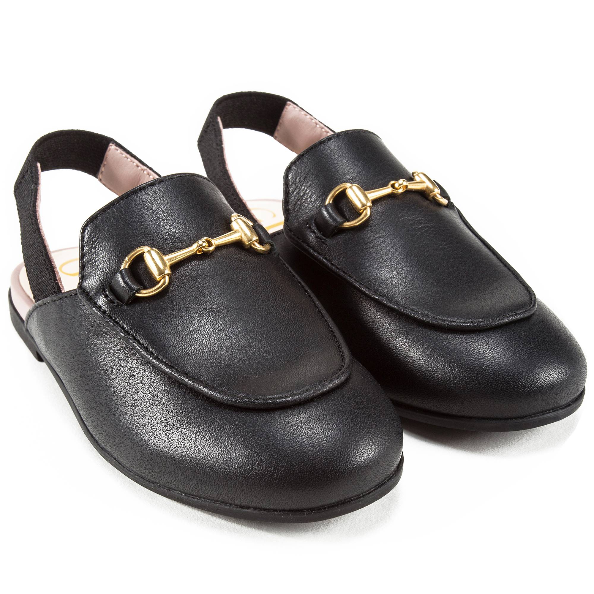 Baby Girls Black Logo Shoes