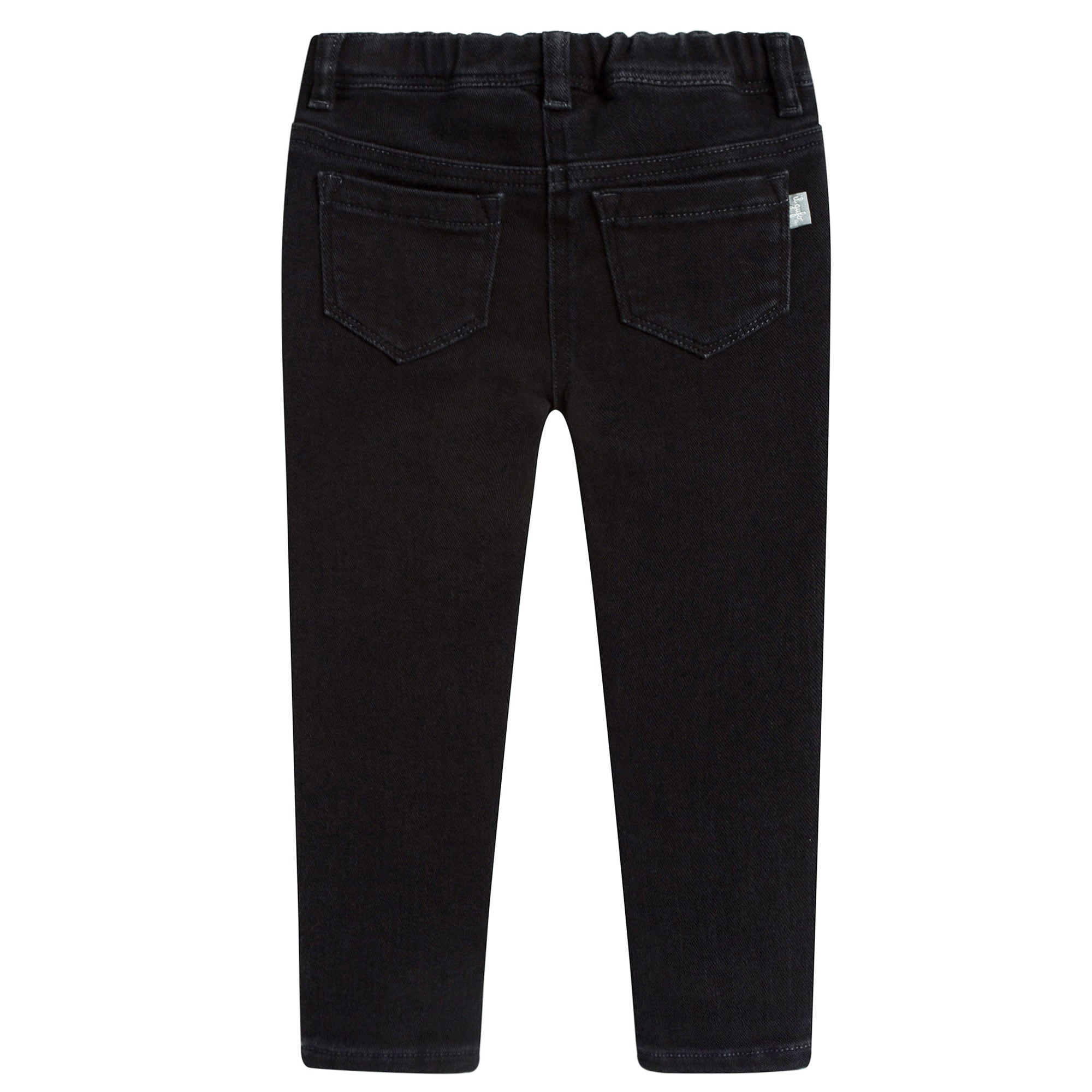 Girls Black Cotton Jeans
