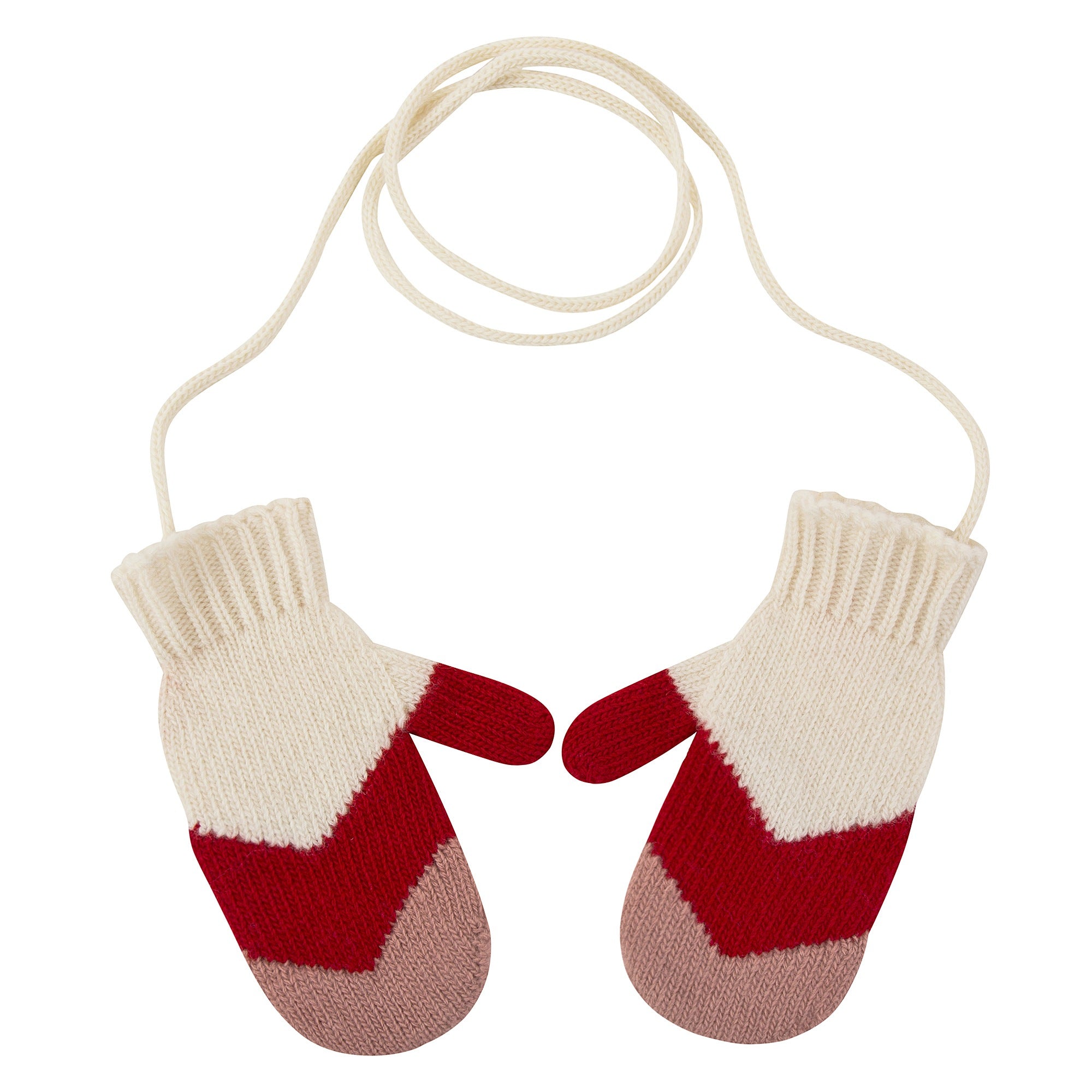 Girls Rose Pink Wool Gloves
