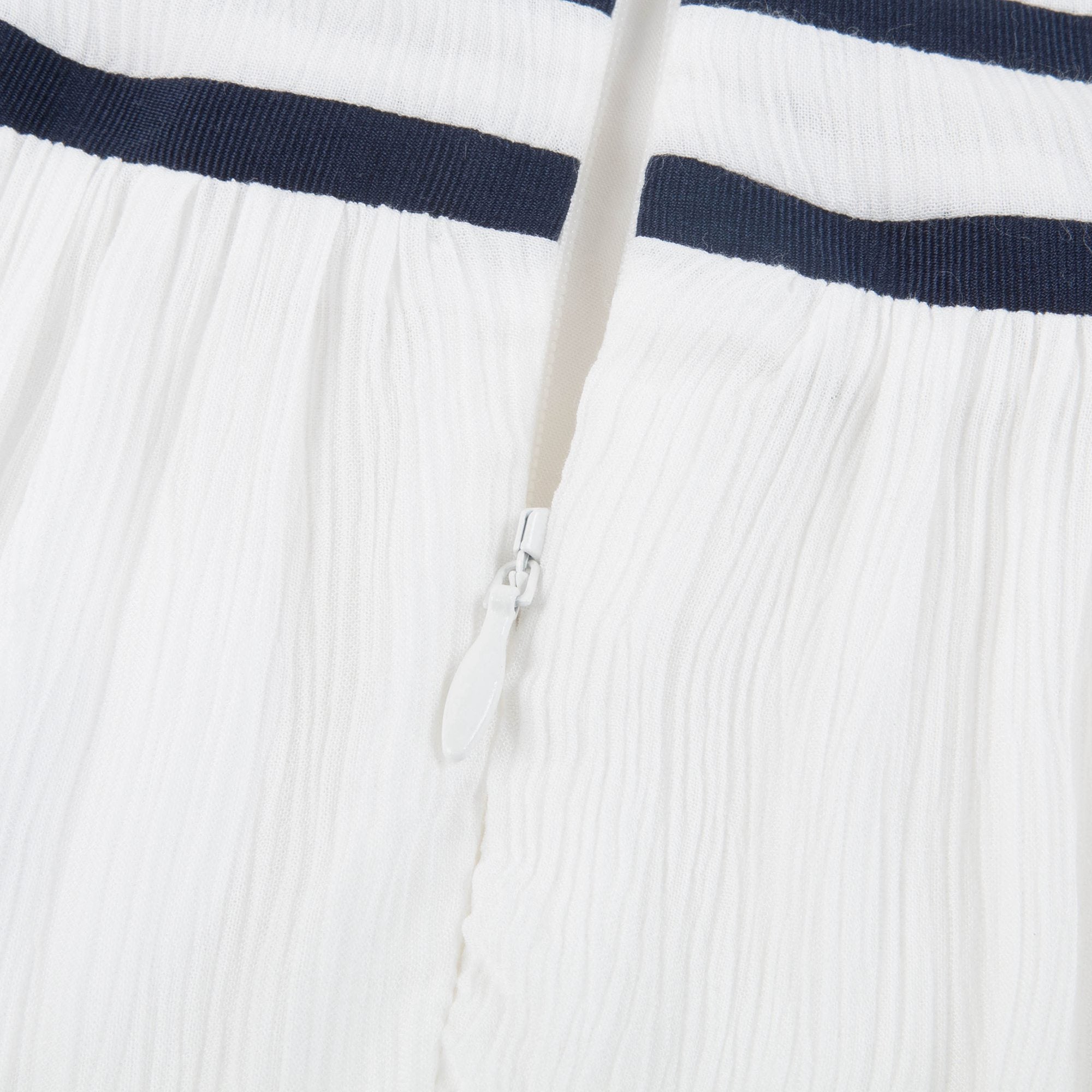 Girls Off White Viscose Dress