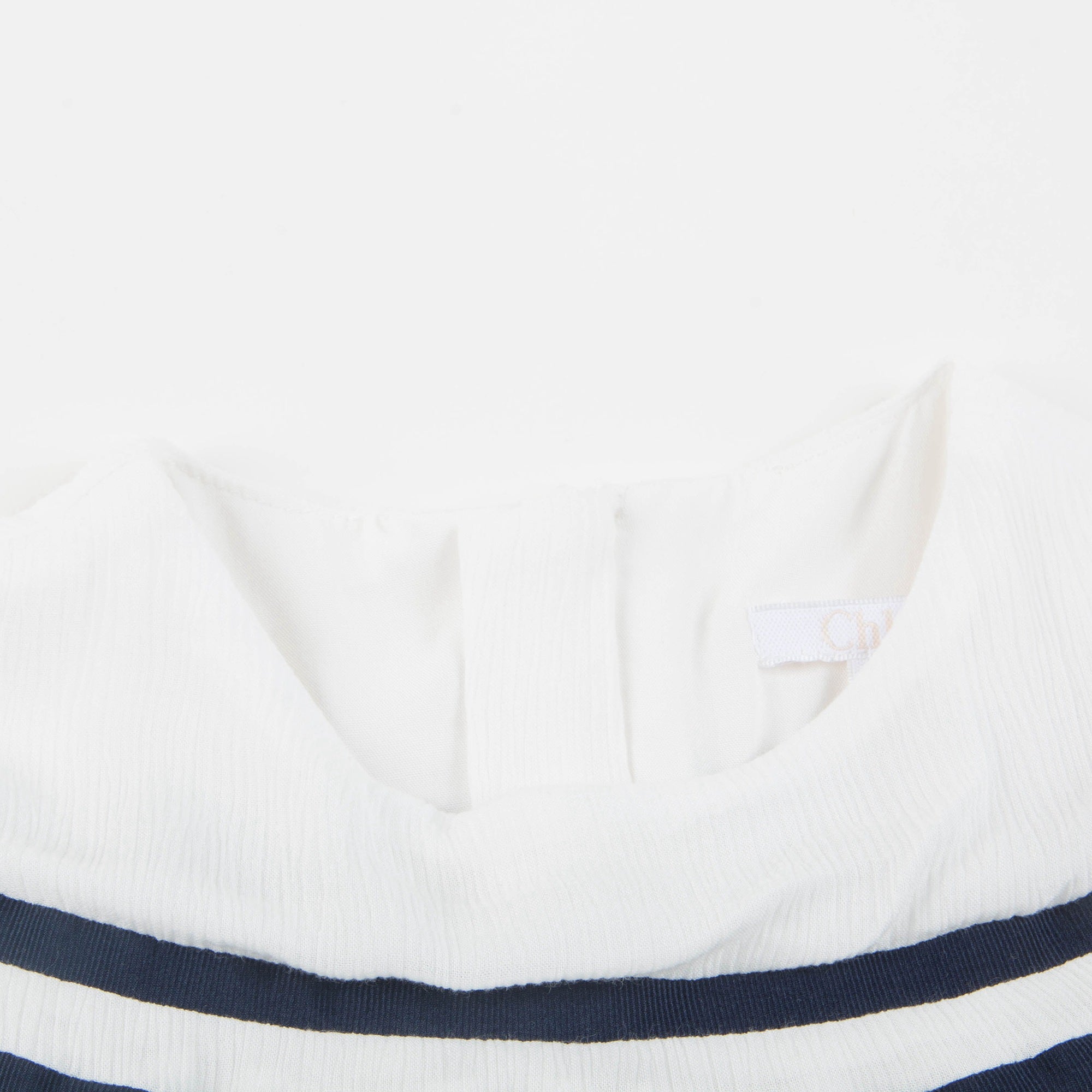 Baby Girls Off White Viscose Dress