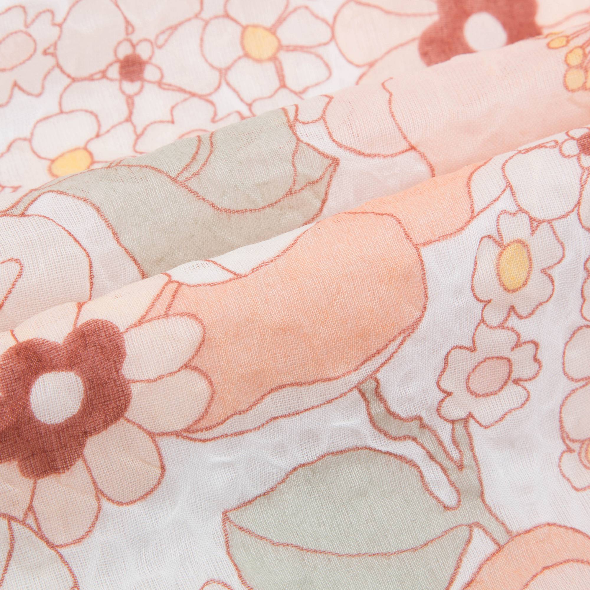 Baby Girls Rose Kaki Floral Cotton Dress