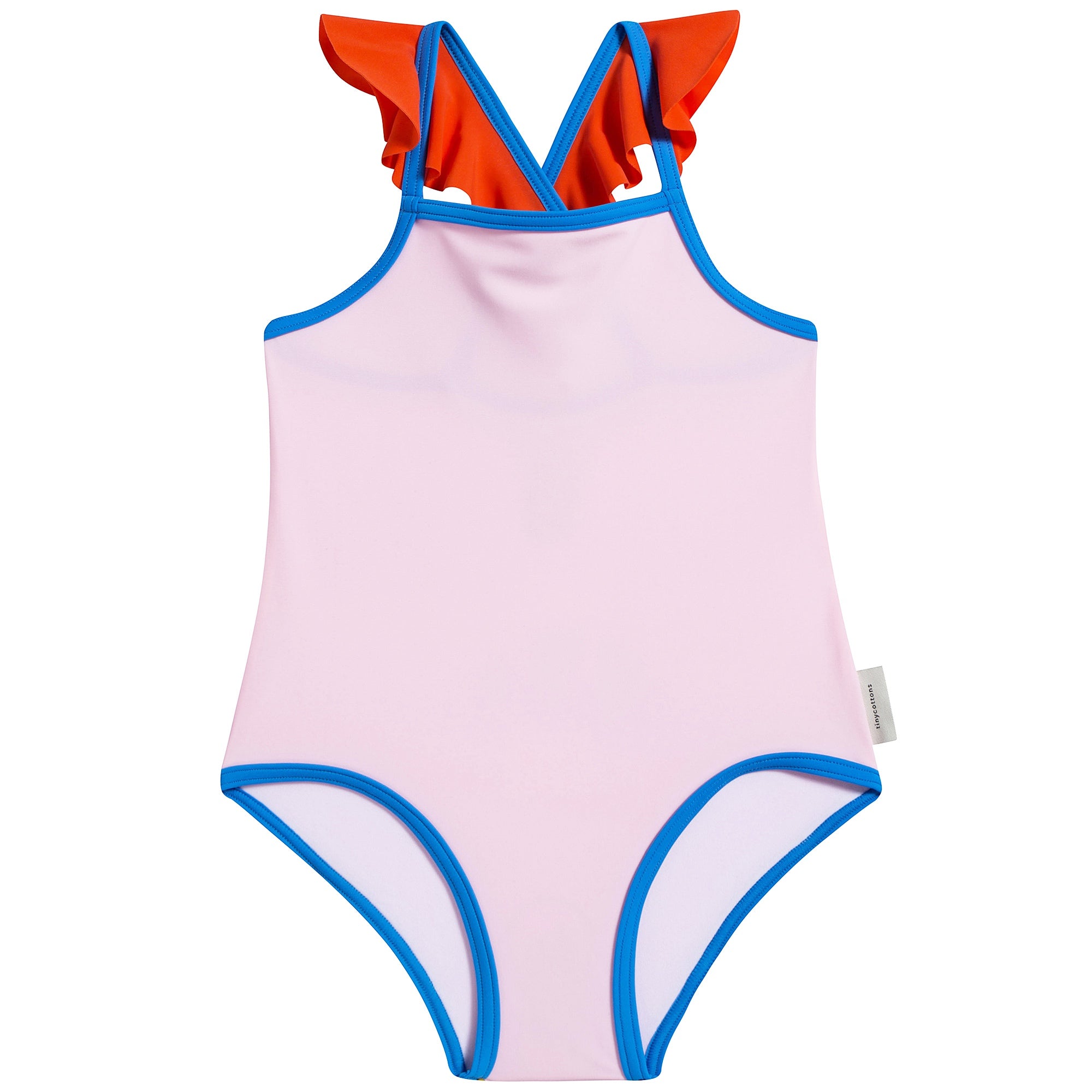 Girls Light Pink Polyamide Swimwear