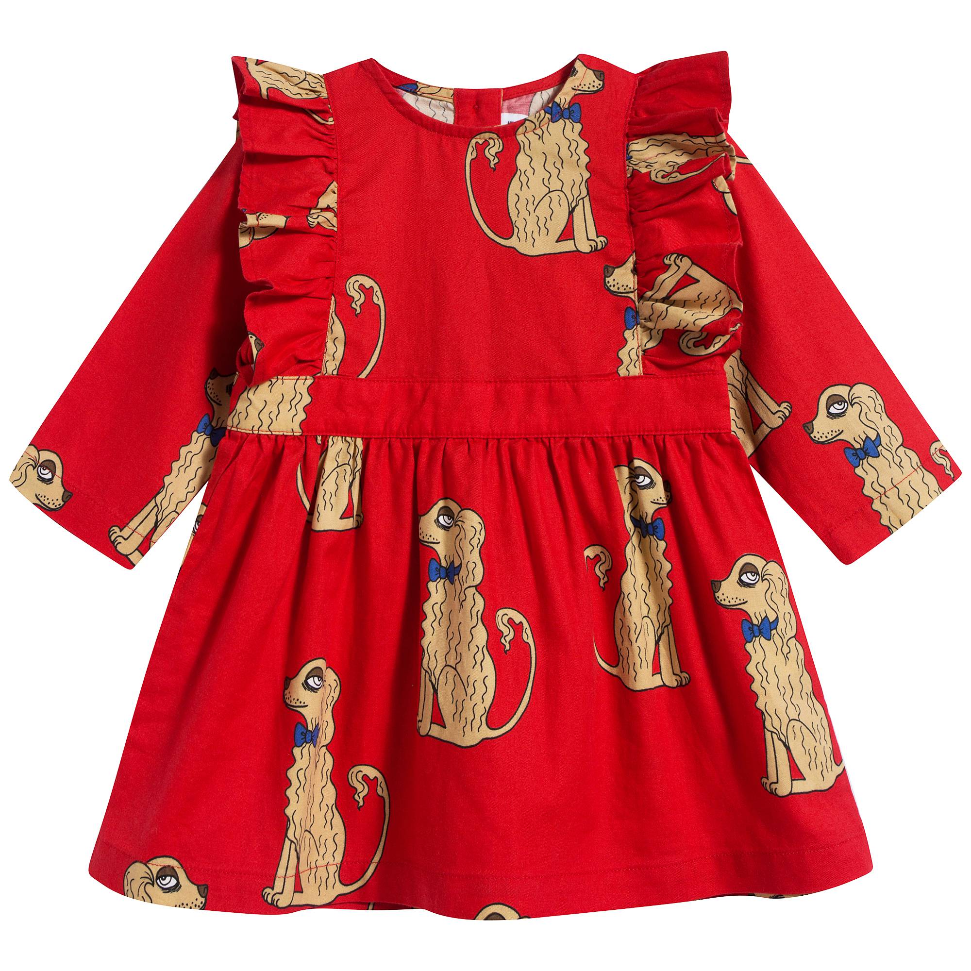 Girls Red Organic Cotton Dress