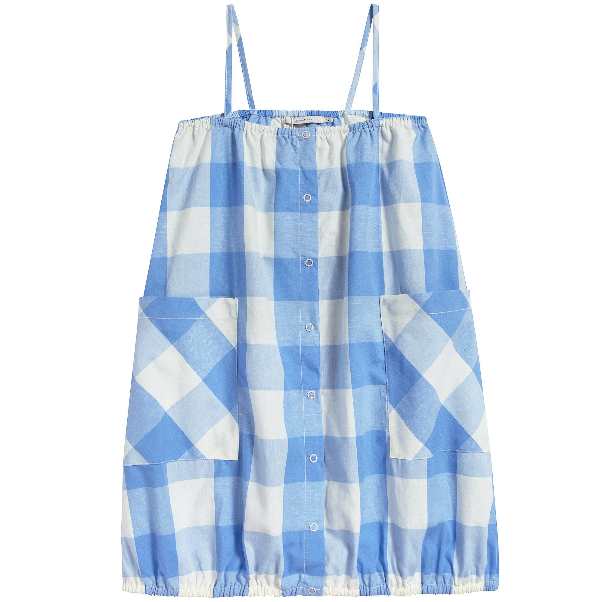 Girls Cerulean Blue Pima Cotton Dress