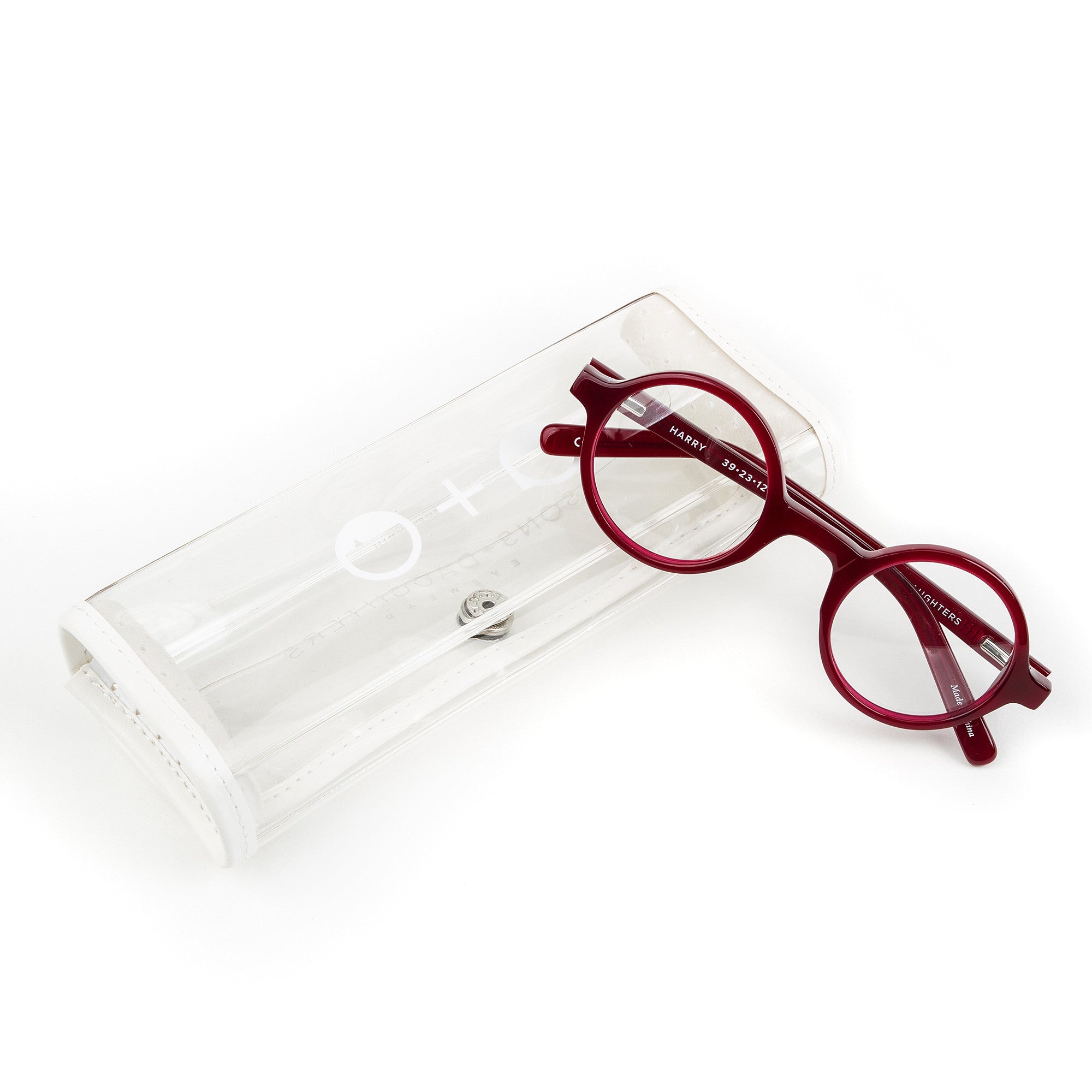 Harry' Dark Red Optical Glasses