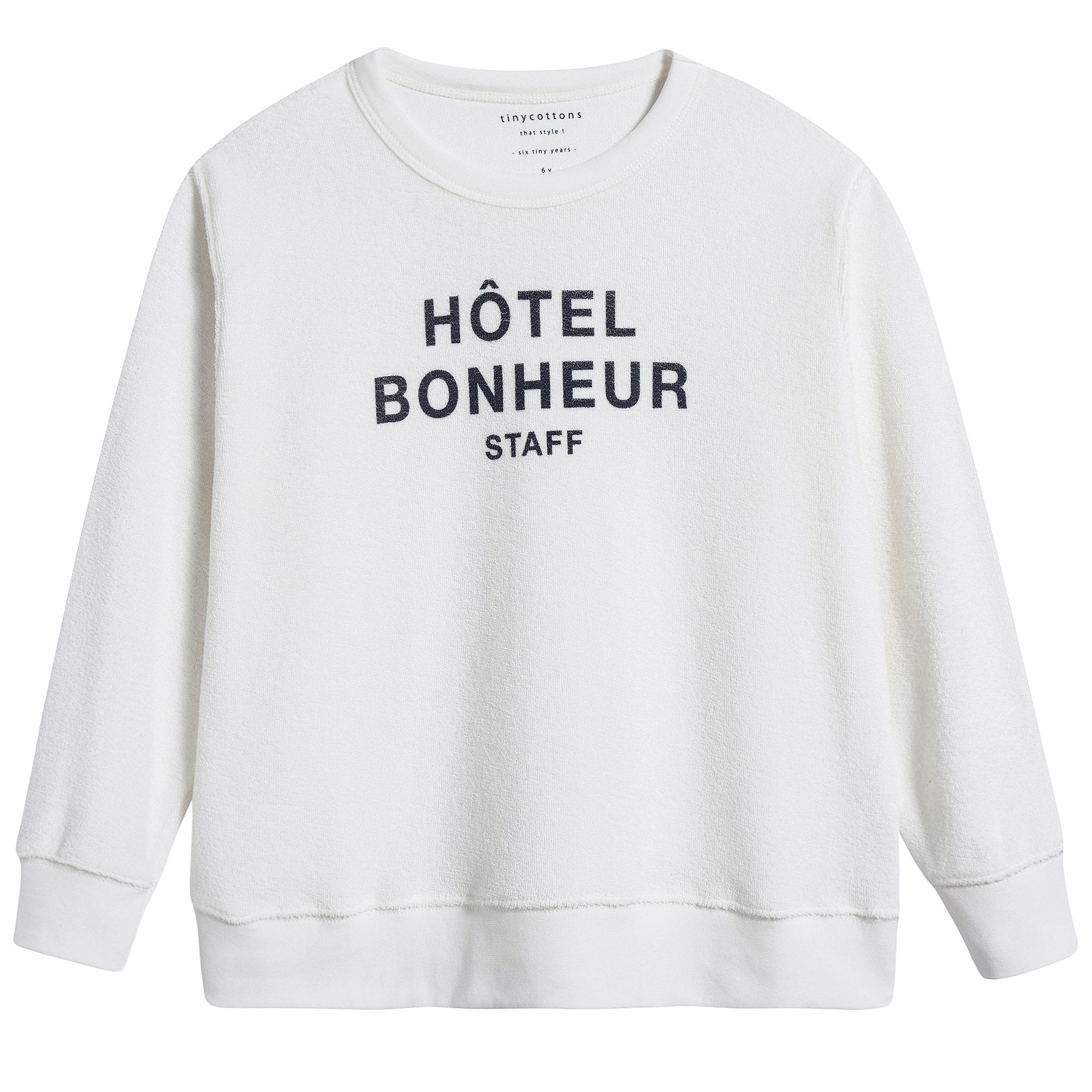 Girls White Pima Cotton Sweatshirt