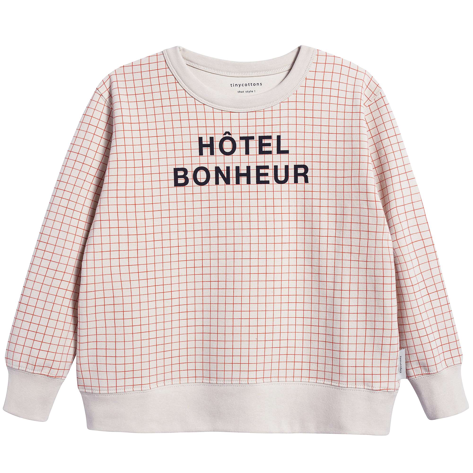 Girls Carmine Striped Pima Cotton Sweatshirt