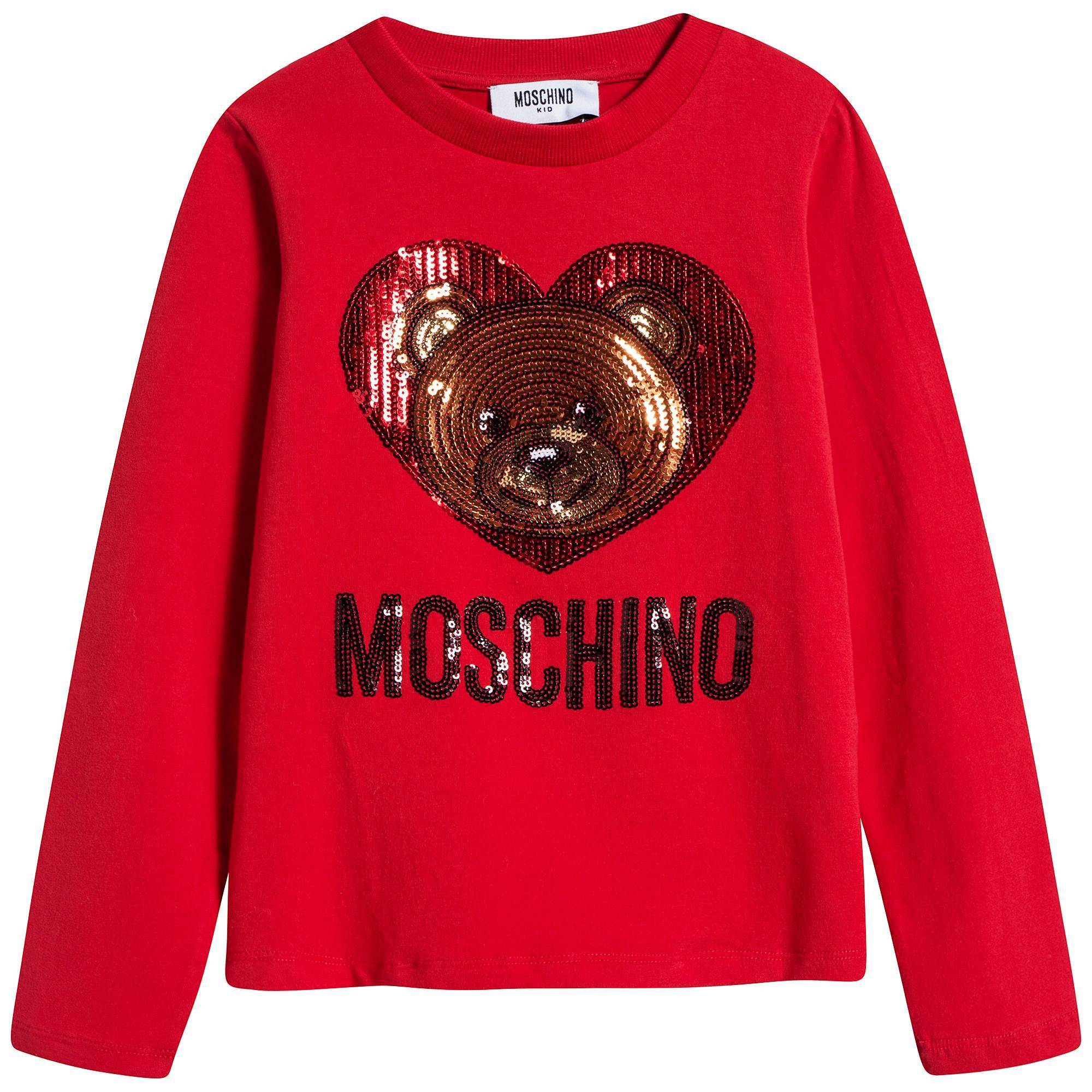 Girls Poppy Red Cotton T-shirt