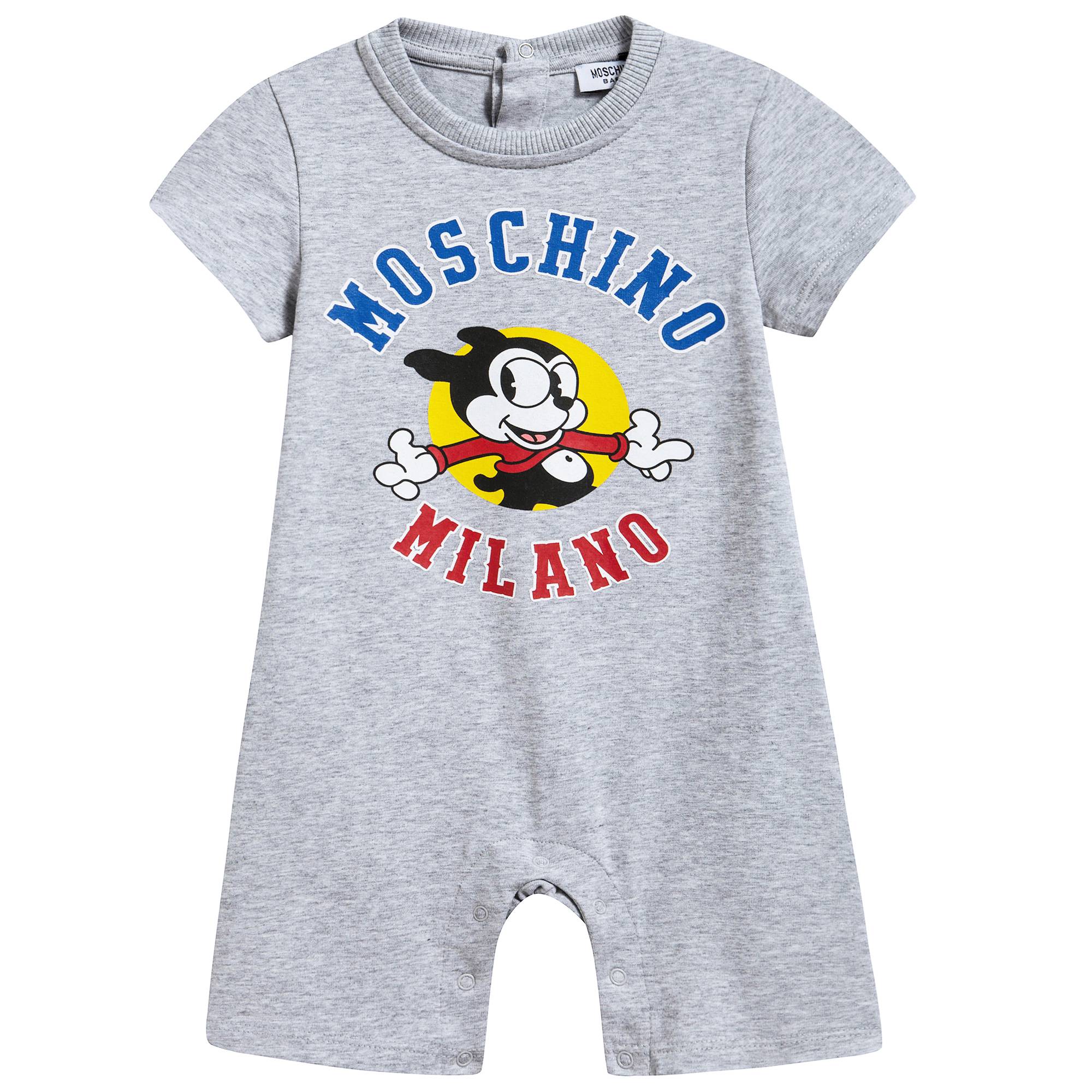 Baby Melange Grey Cotton Rompers