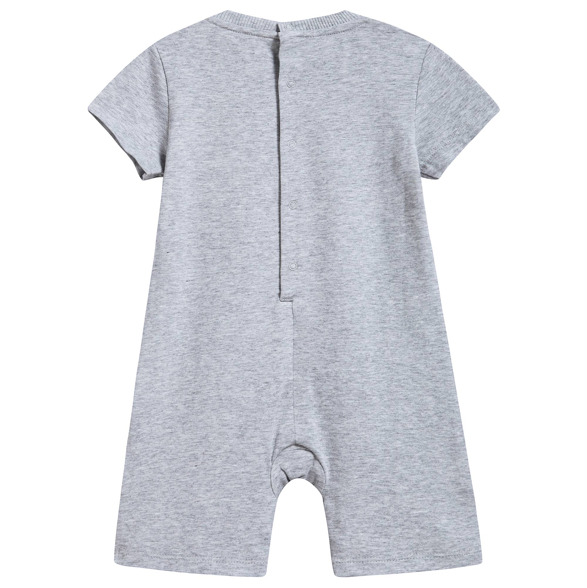 Baby Melange Grey Cotton Rompers