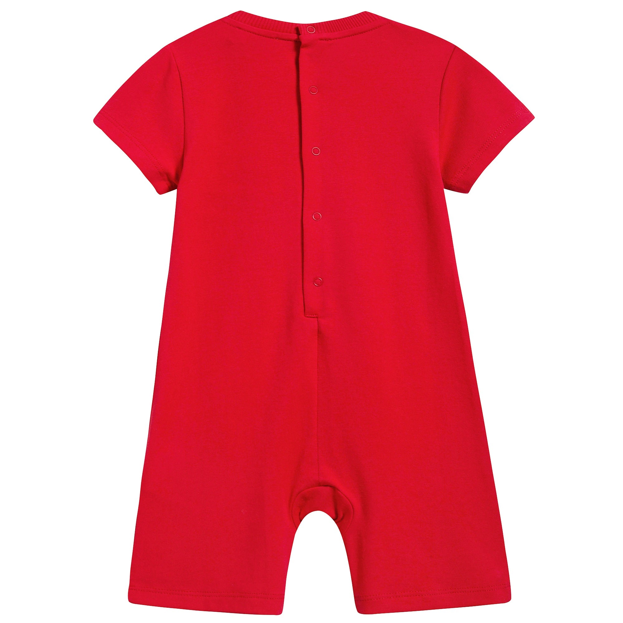 Baby Poppy Red Cotton Rompers