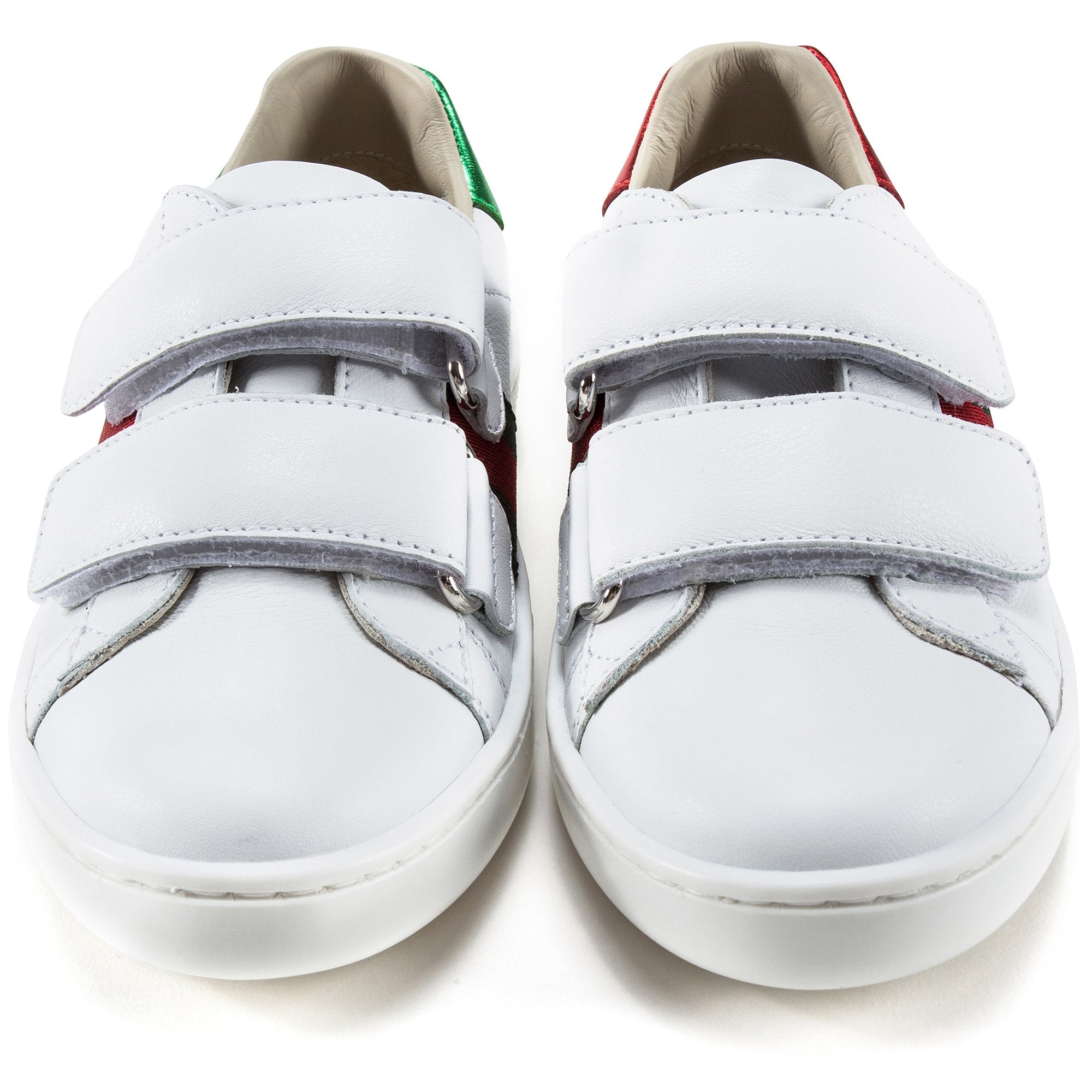 White Velcro Leather Board Shoes
