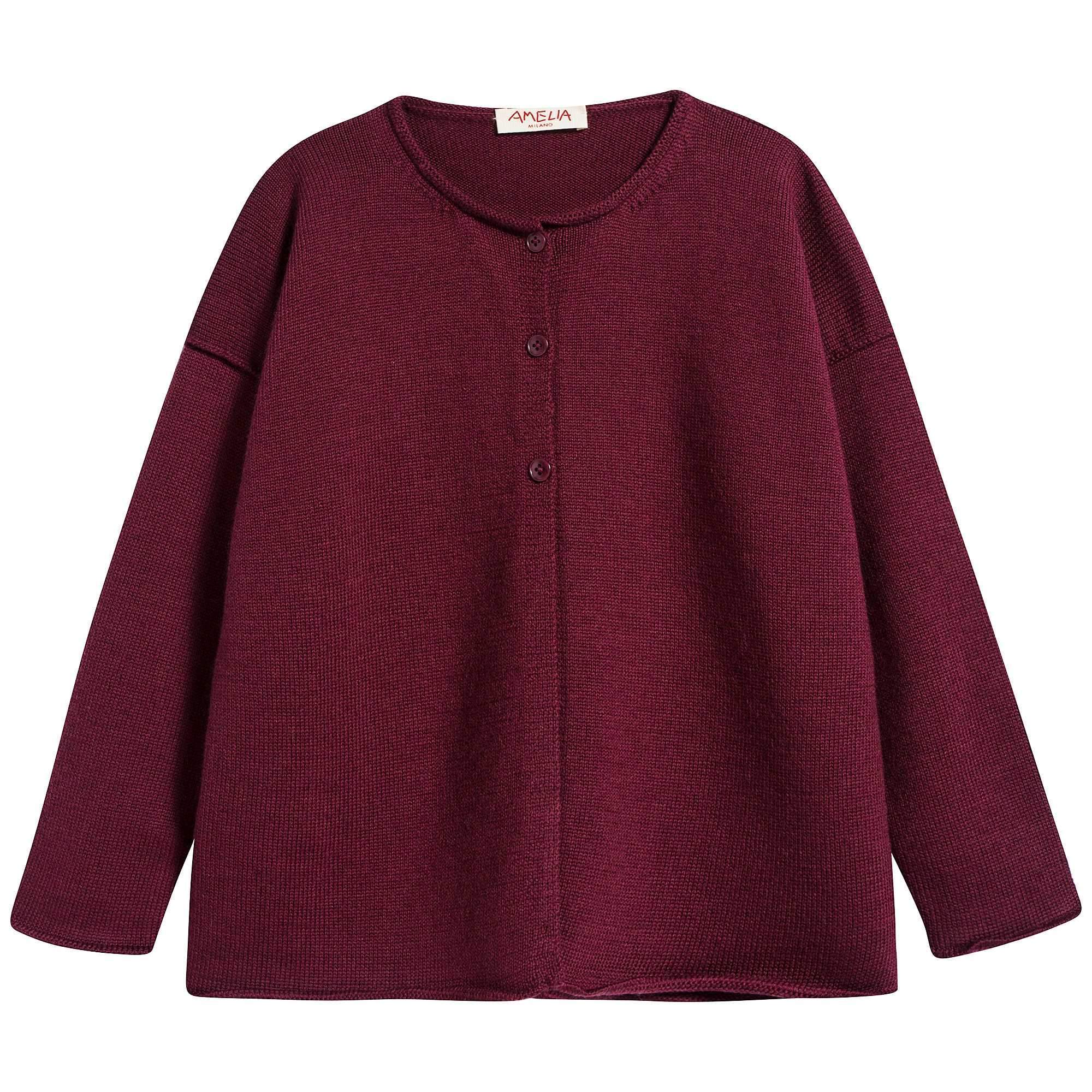 Girls Red Wine Cardigan
