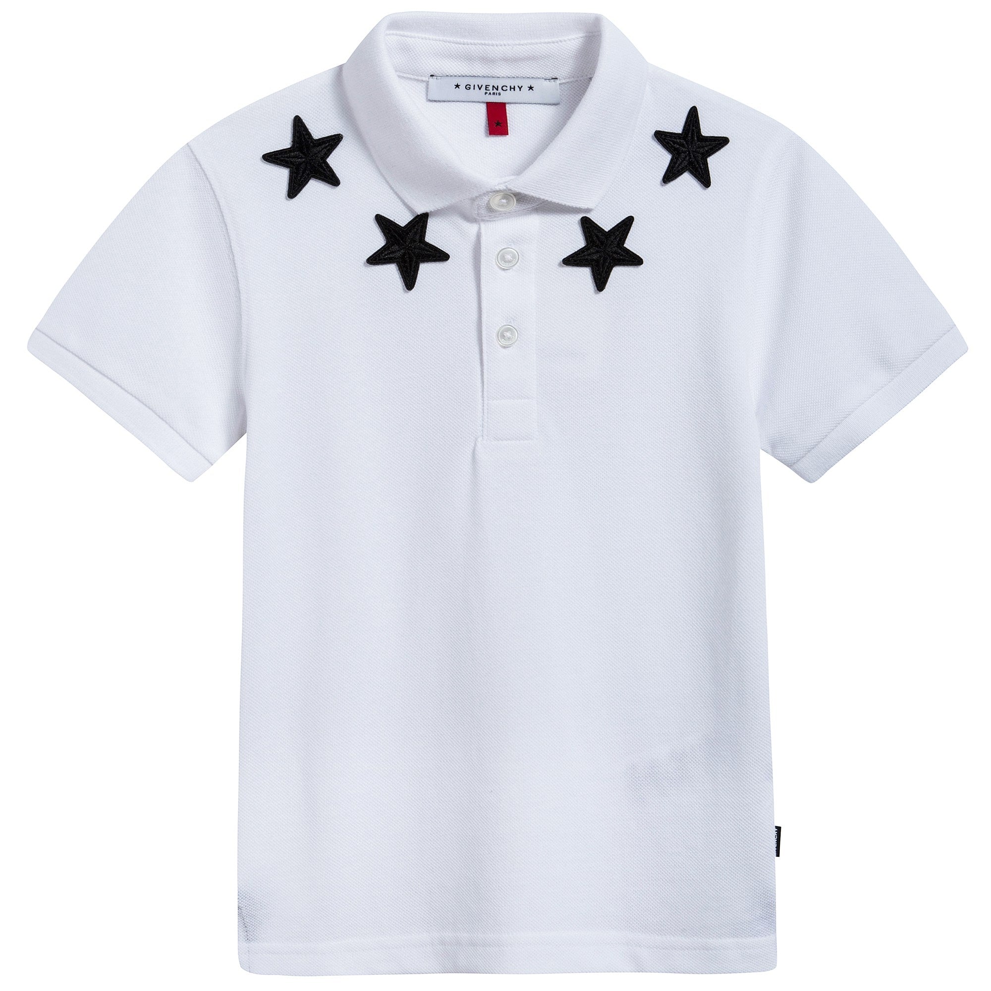Boys White Viscose Polo Shirt