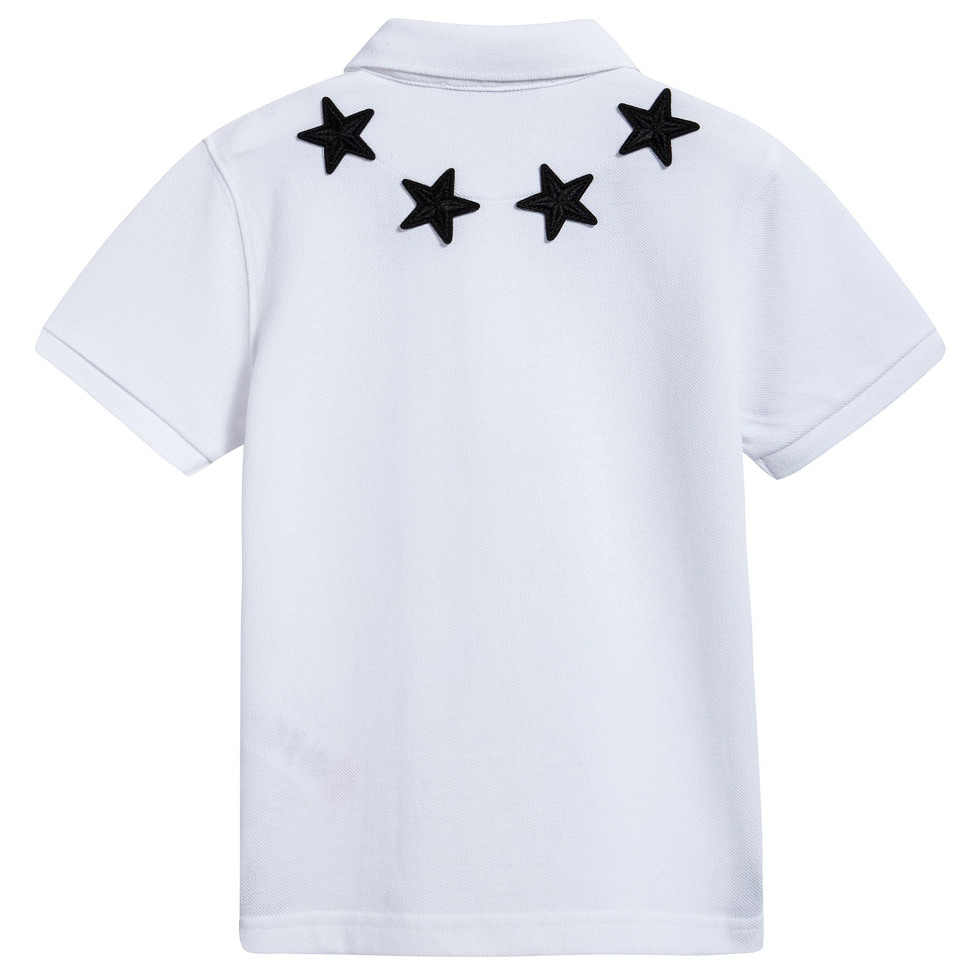 Boys White Viscose Polo Shirt