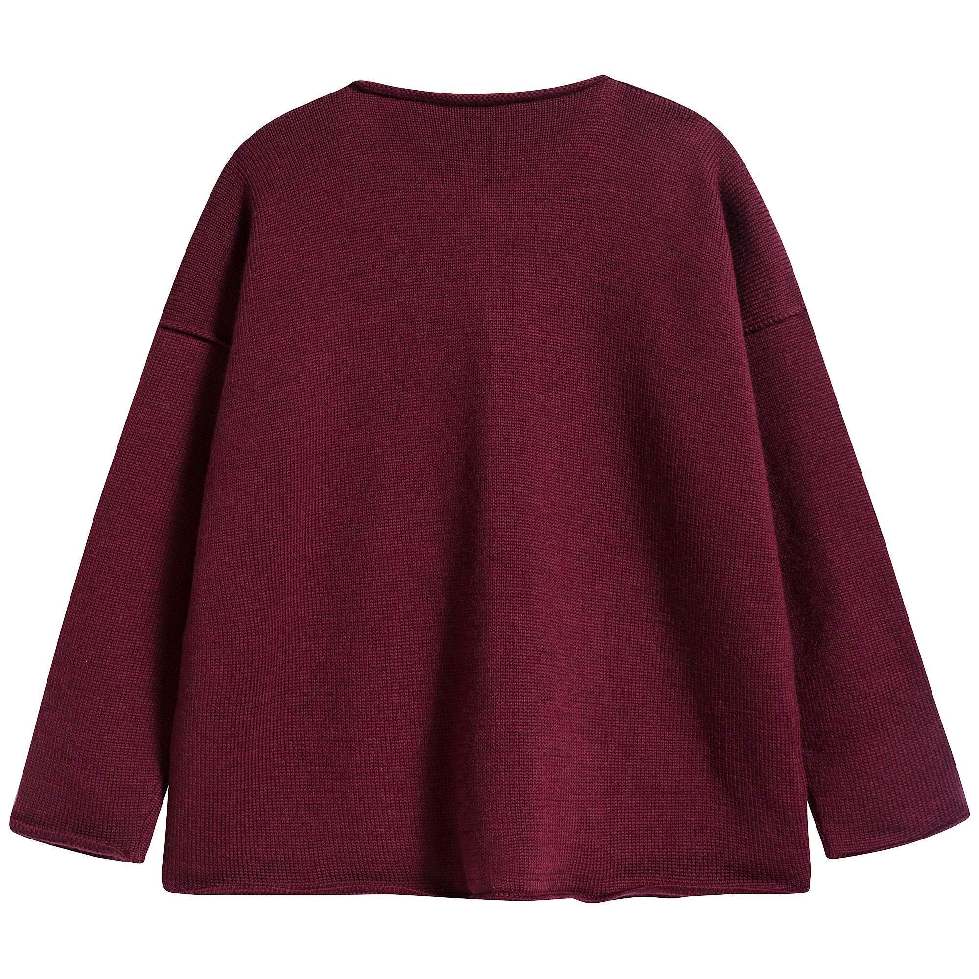 Girls Red Wine Cardigan