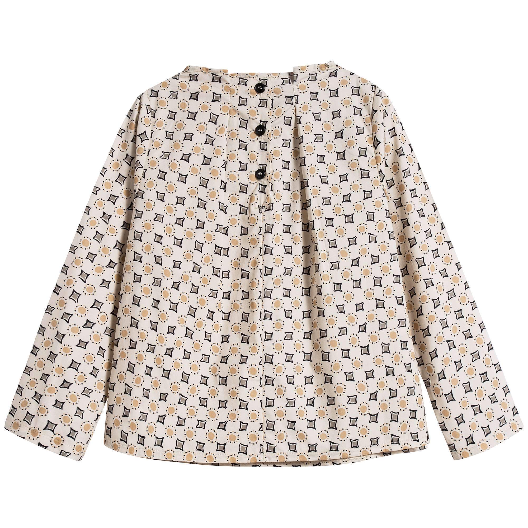 Girls Pleated Neck Blouse