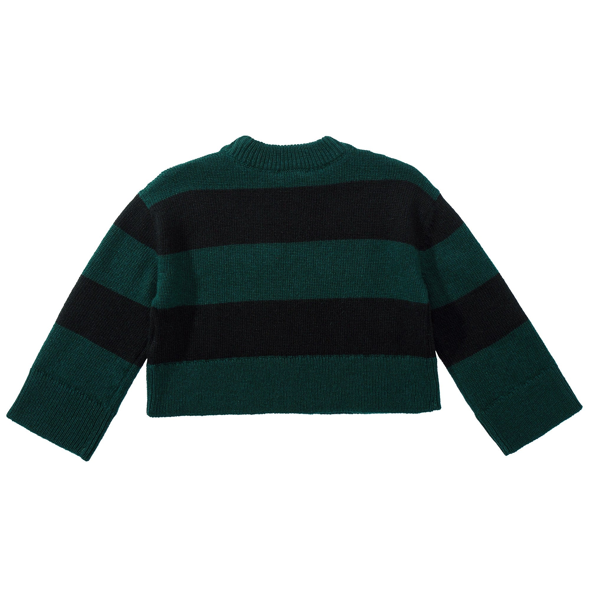 Girls Green "Love" Wool Sweater