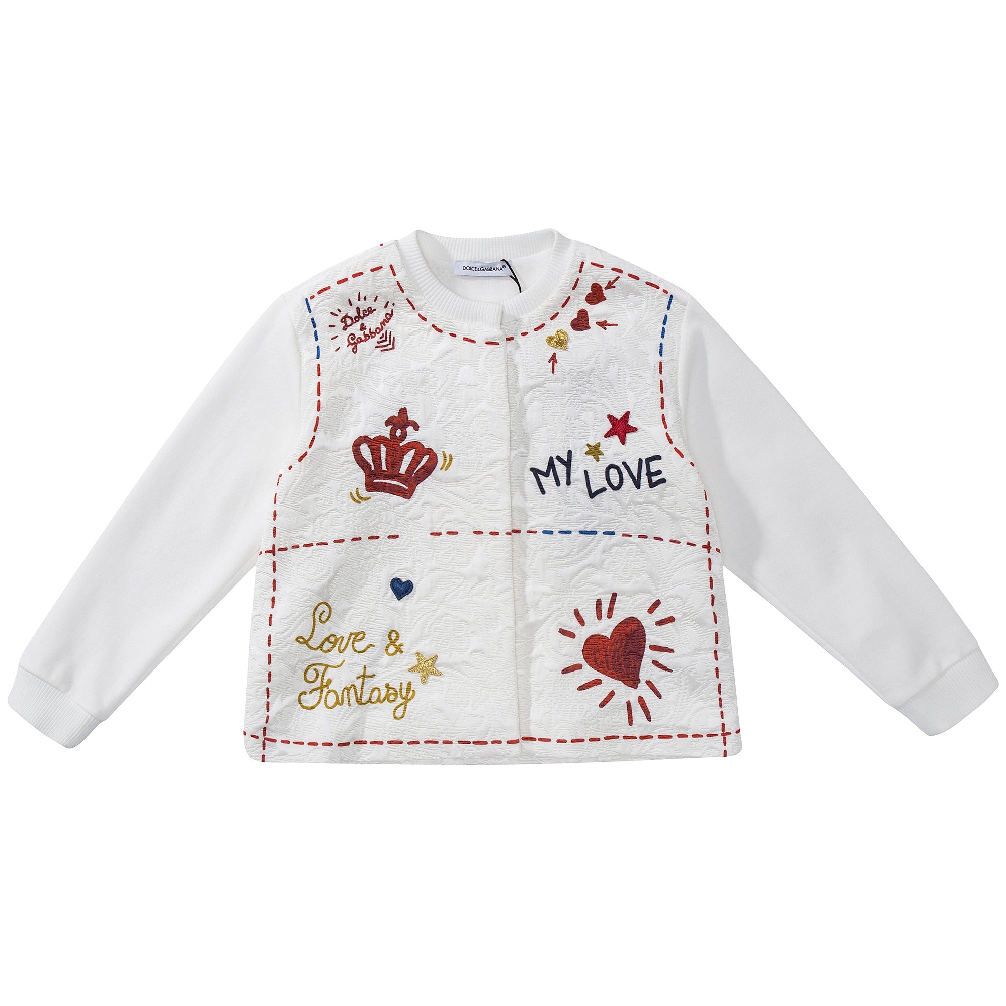 Baby Girls White Ivory Brocade Top