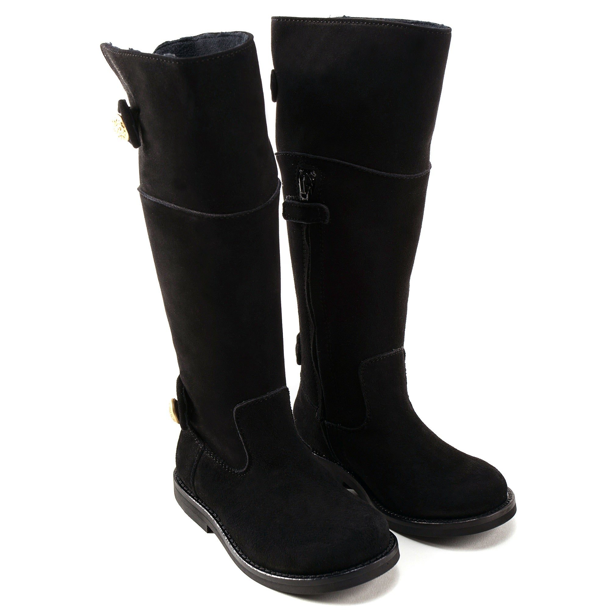 Girls Black High-help Boots Shoes