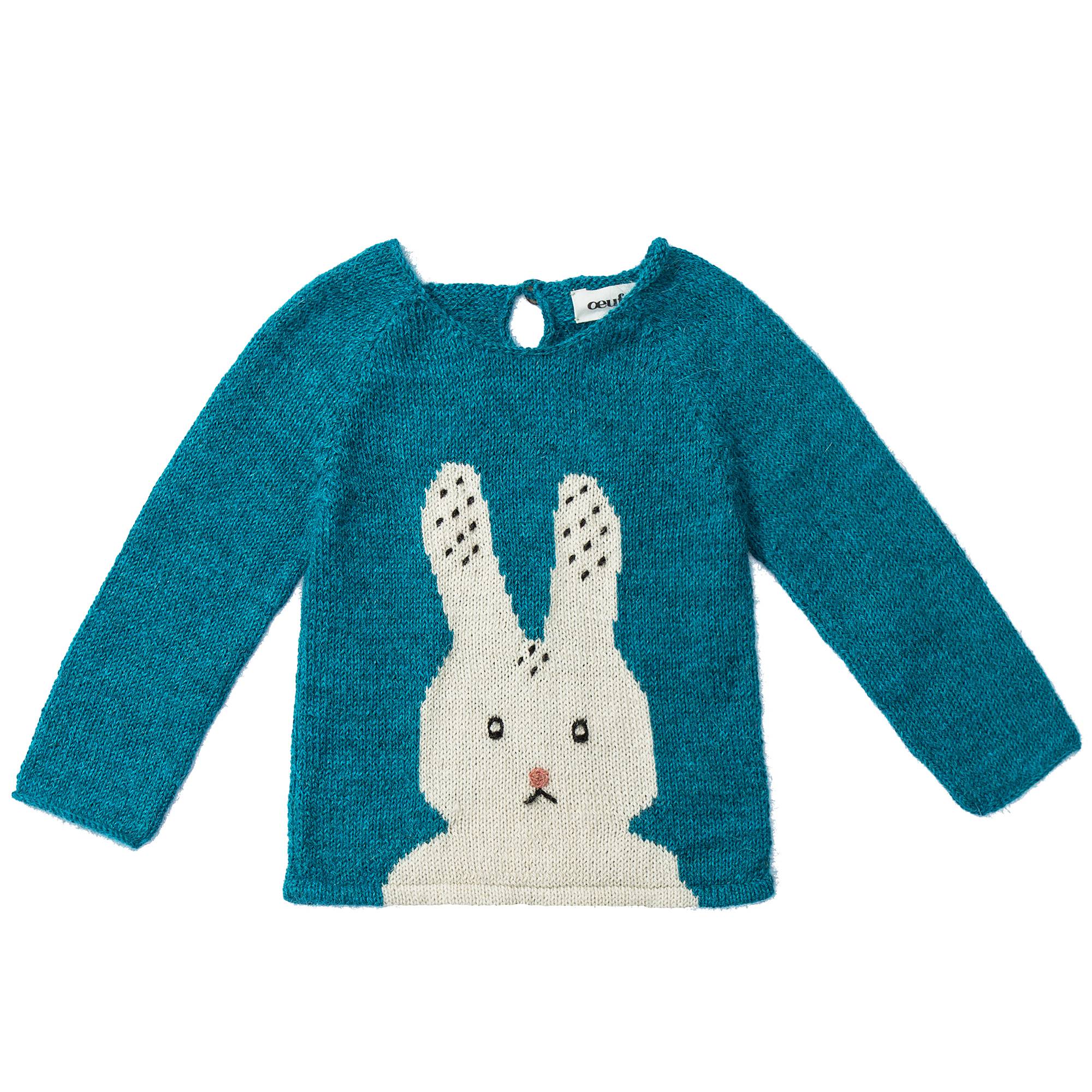 Baby Bay Blue Bunny Alpaca Sweater