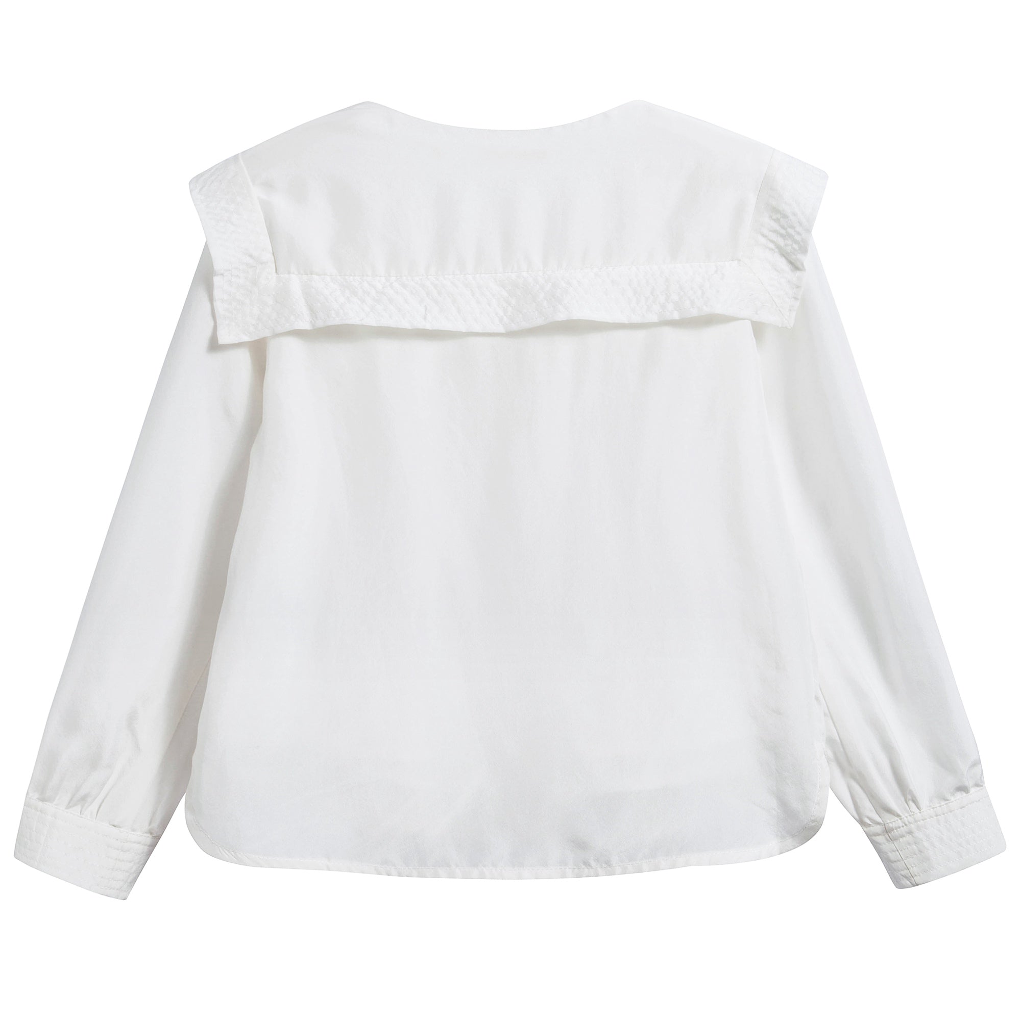 Girls White Soie Blouse