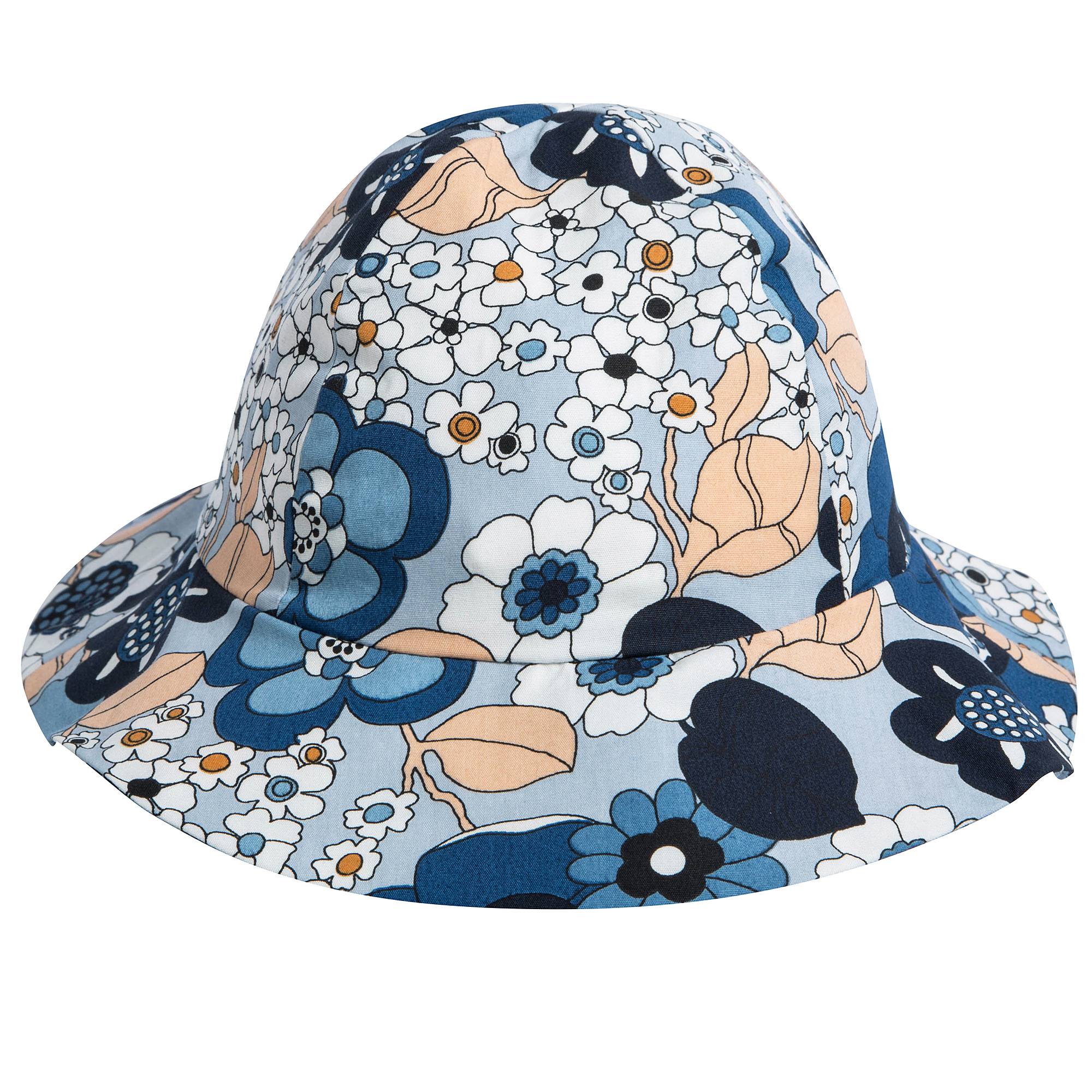 Girls Marine Blue Cotton Hat