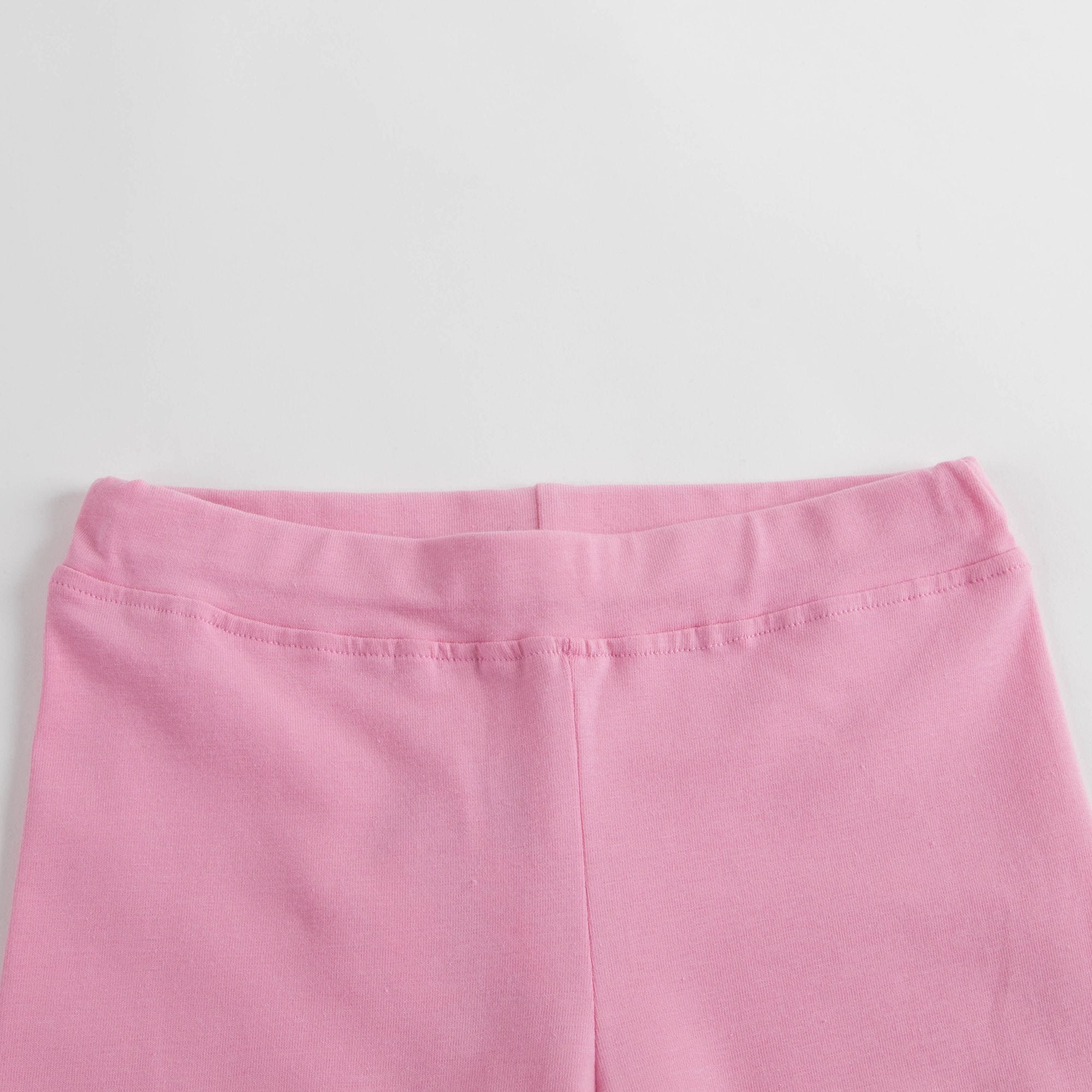 Girls Pink Logo Cotton Leggings