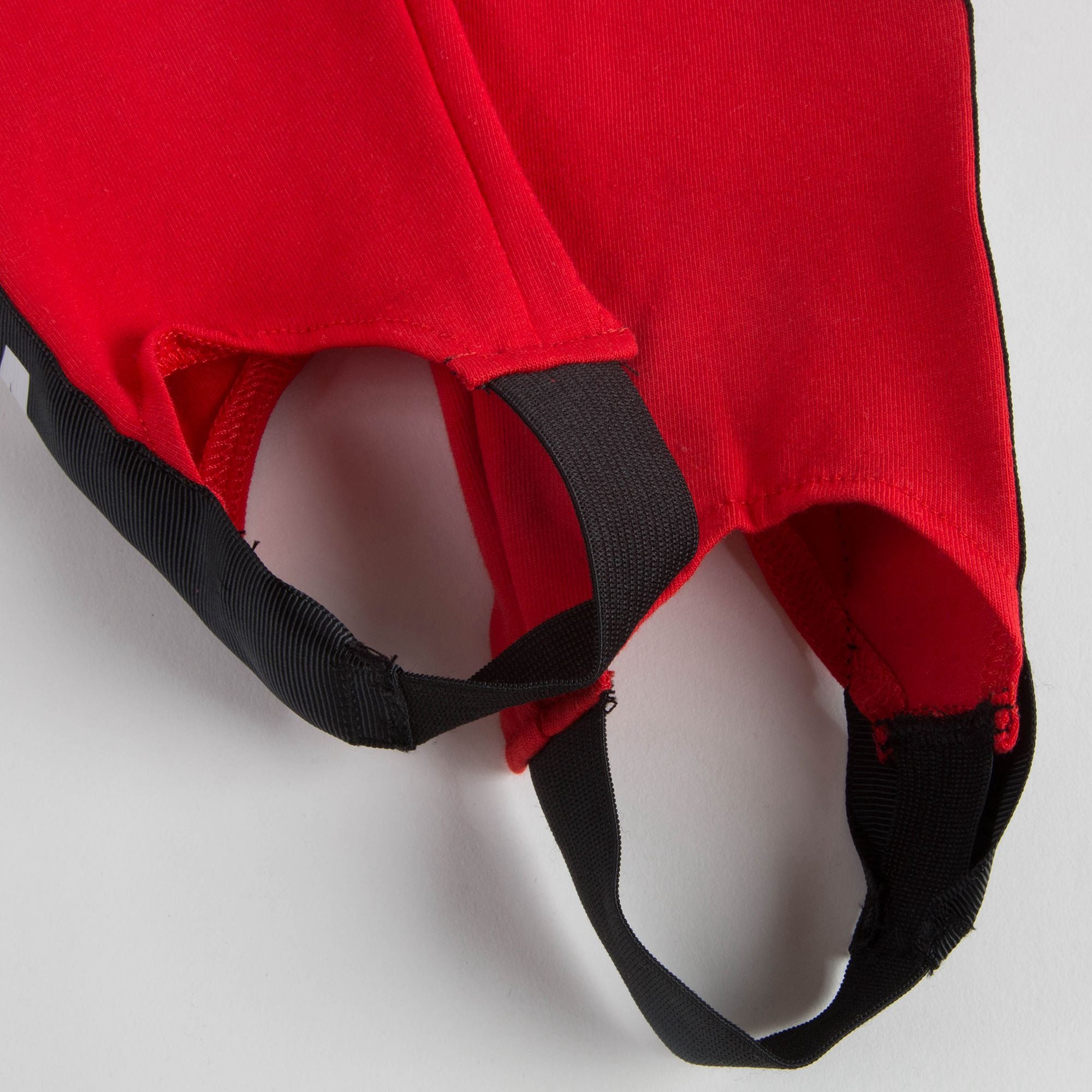 Girls Red Logo Cotton Leggings