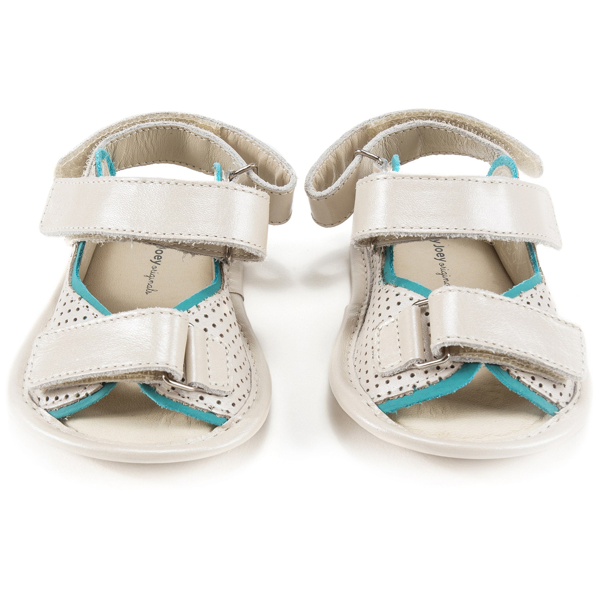 Baby Girls Antique White Holes Leather Sandal