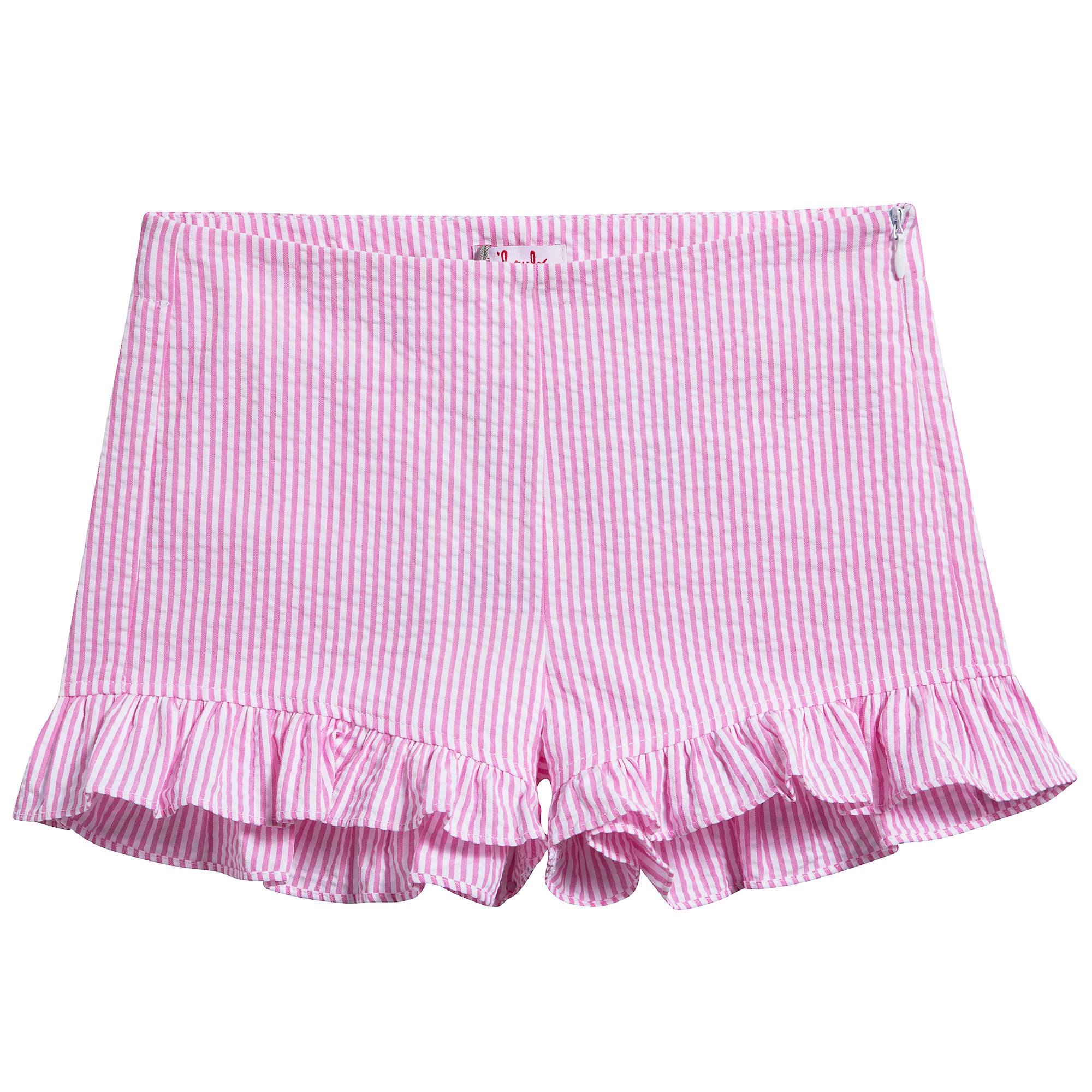 Girls Azalea Pink Cotton Shorts