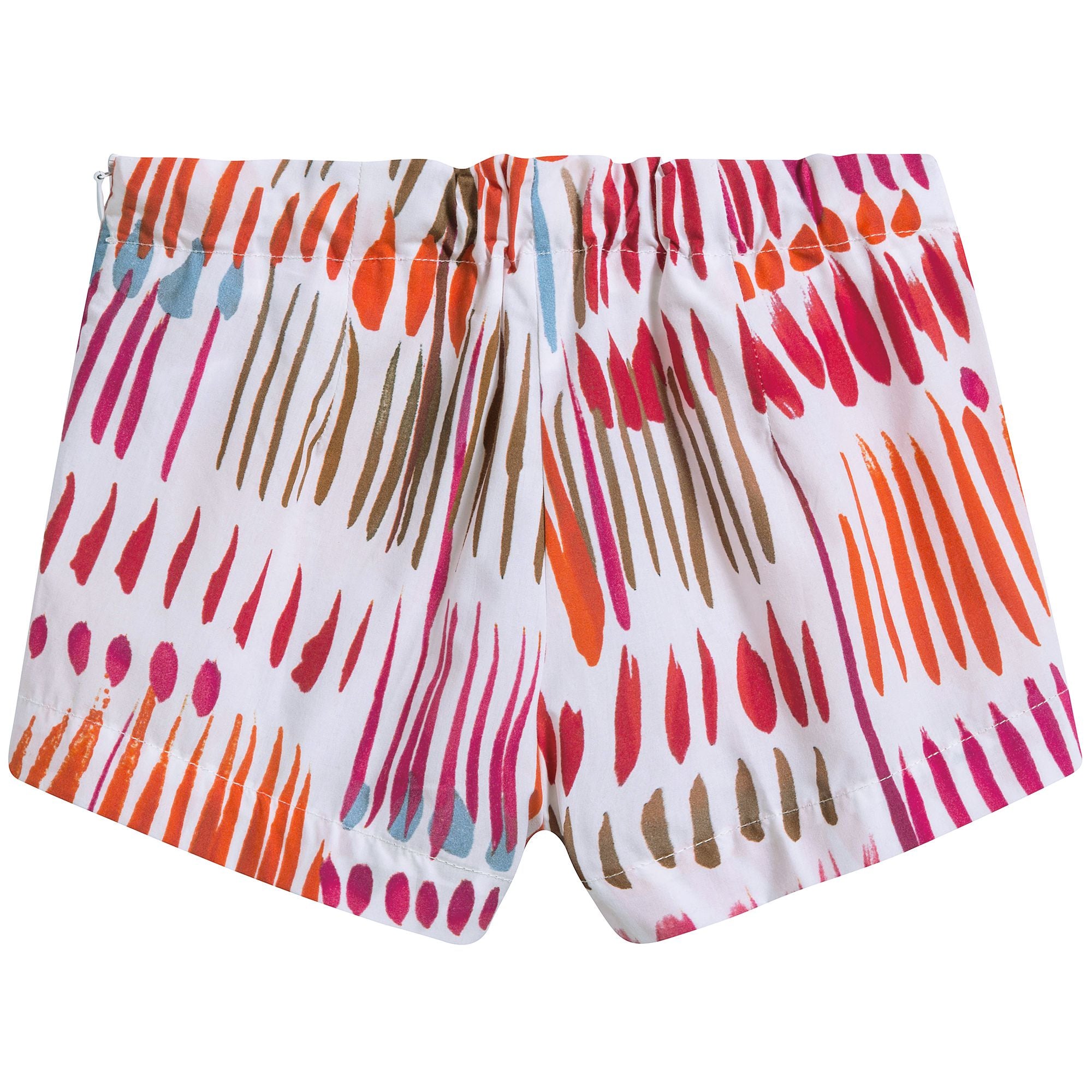 Girls Dark Orange Cotton Shorts