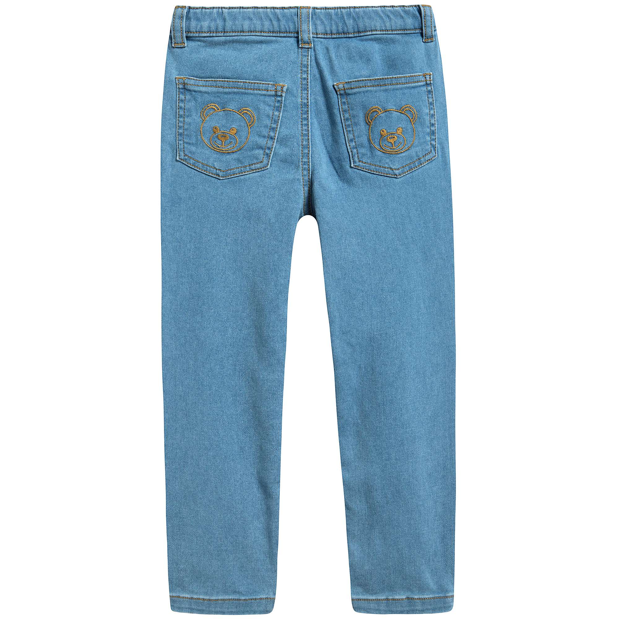Girls & Boys Light Blue Cotton Trousers