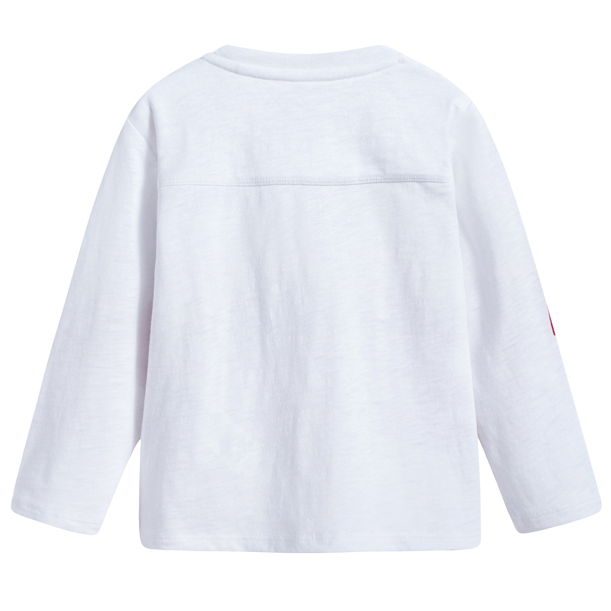 Baby White & Red Striped Cotton T-shirt