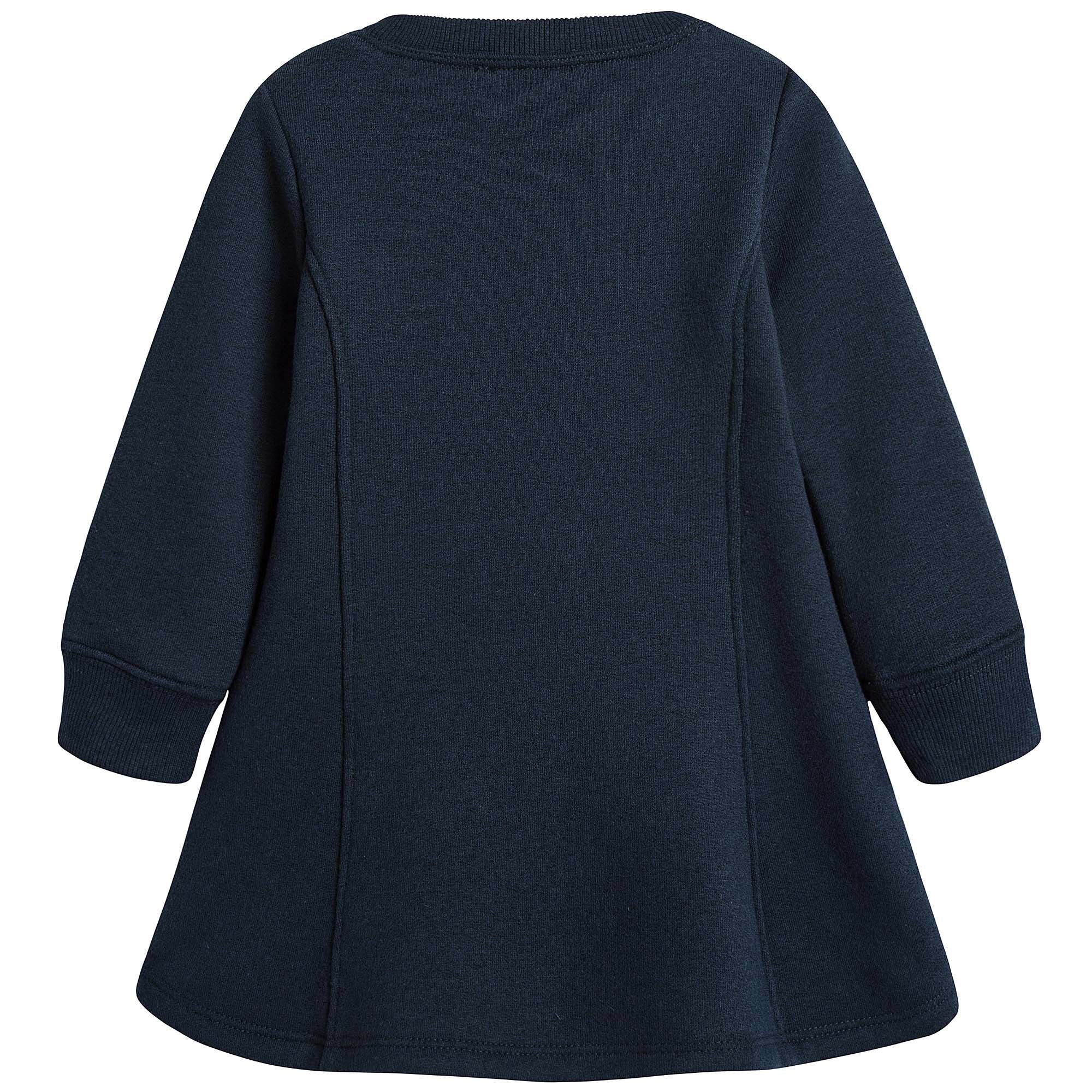Girls Midnight Blue Tiger Head Trims Cotton Dress - CÉMAROSE | Children's Fashion Store - 2