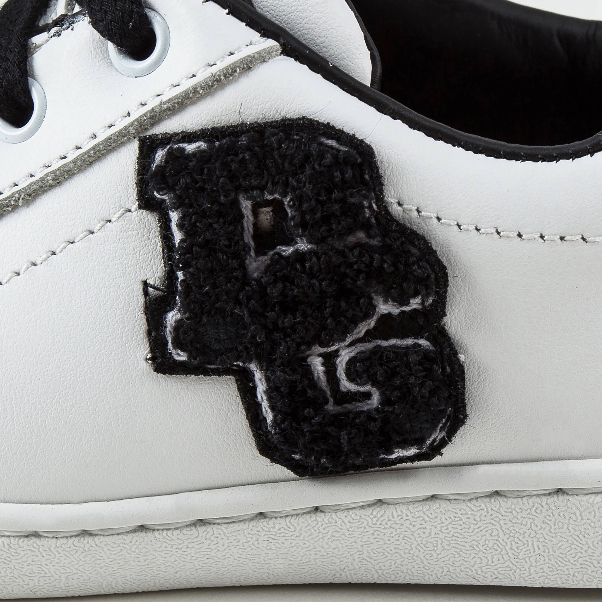 Girls White Leather “DG" Shoes