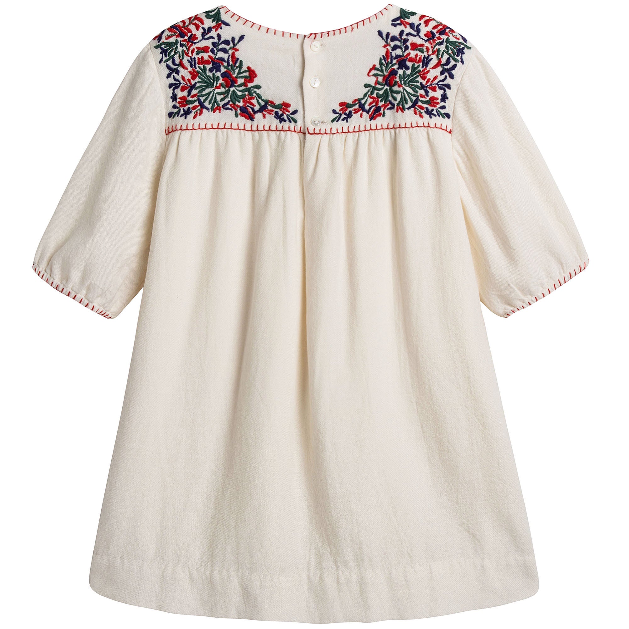 Girls Lvory Embroidered Dresses - CÉMAROSE | Children's Fashion Store - 2