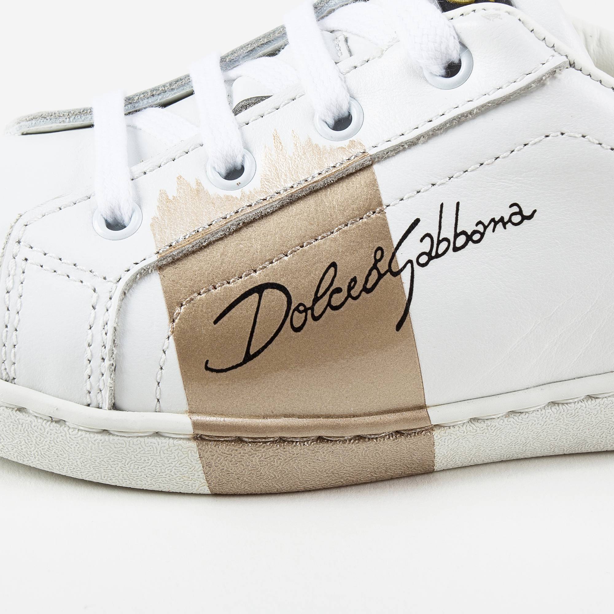 Girls White Leather Whit Logo Shoes