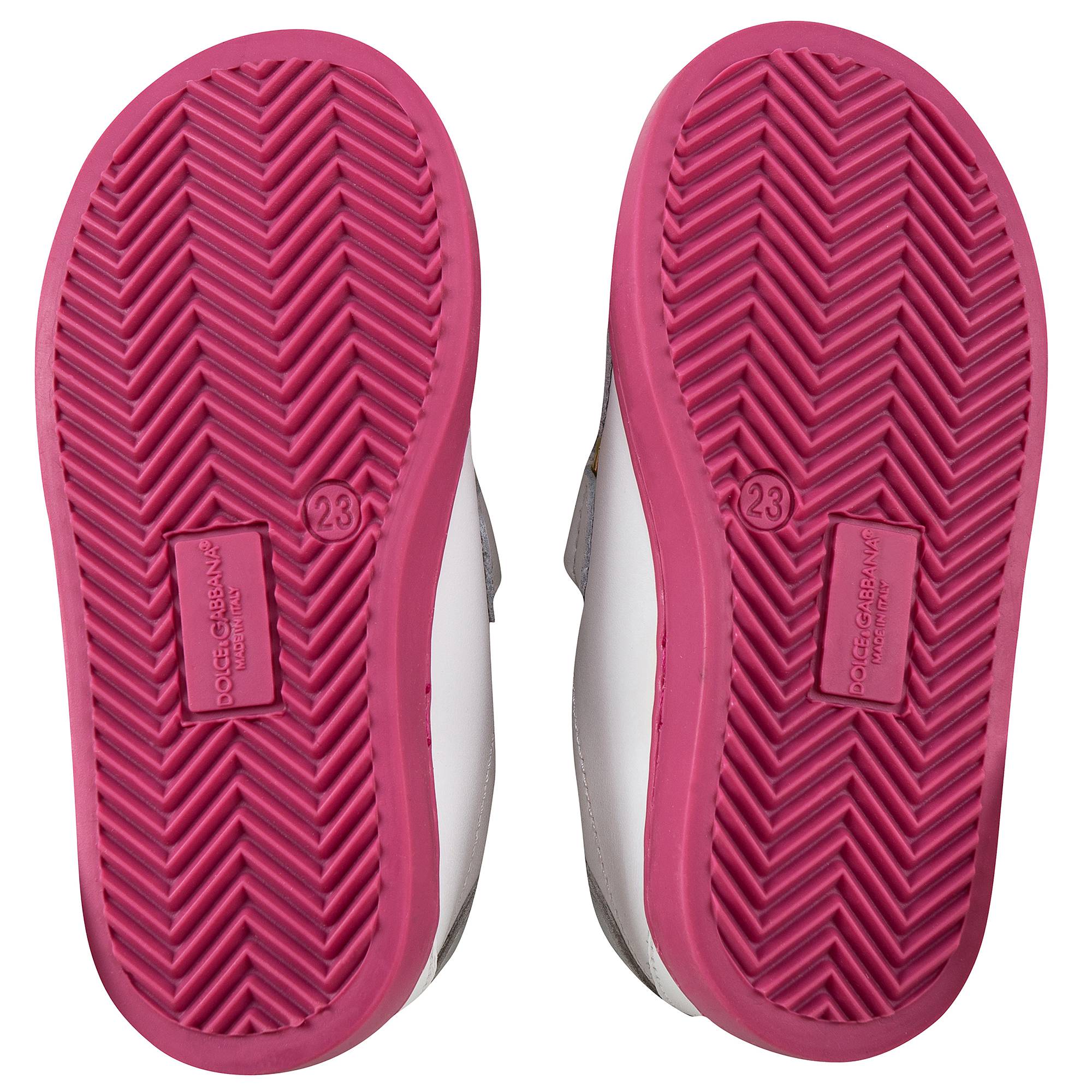 Baby Girls White Leather "Love" Shoes