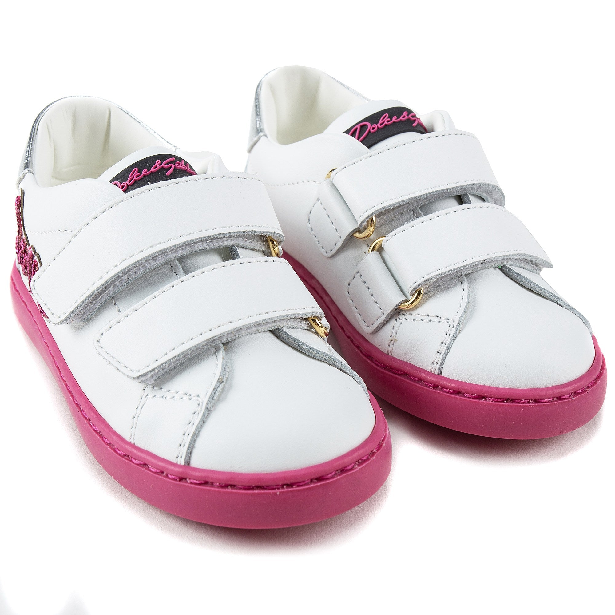 Baby Girls White Leather "Love" Shoes