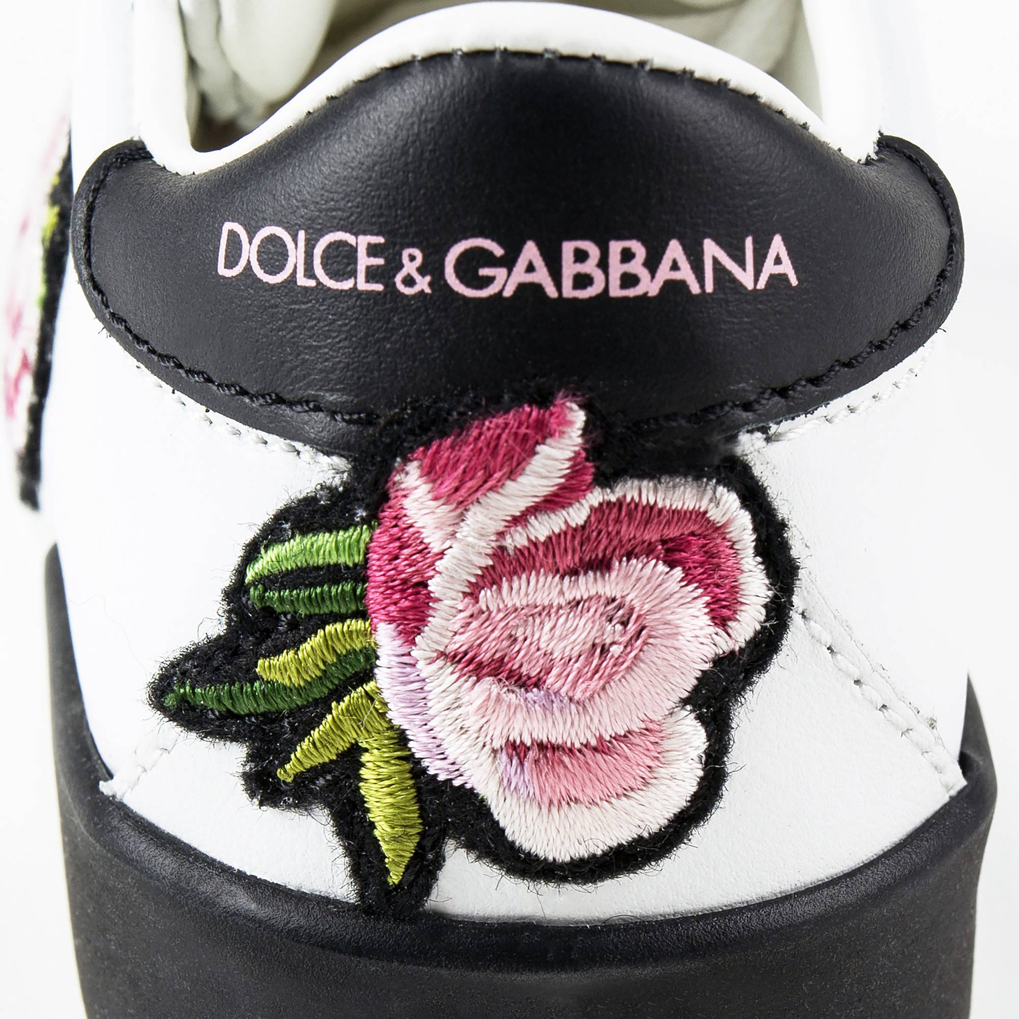 Girls White Leather Rose Shoes
