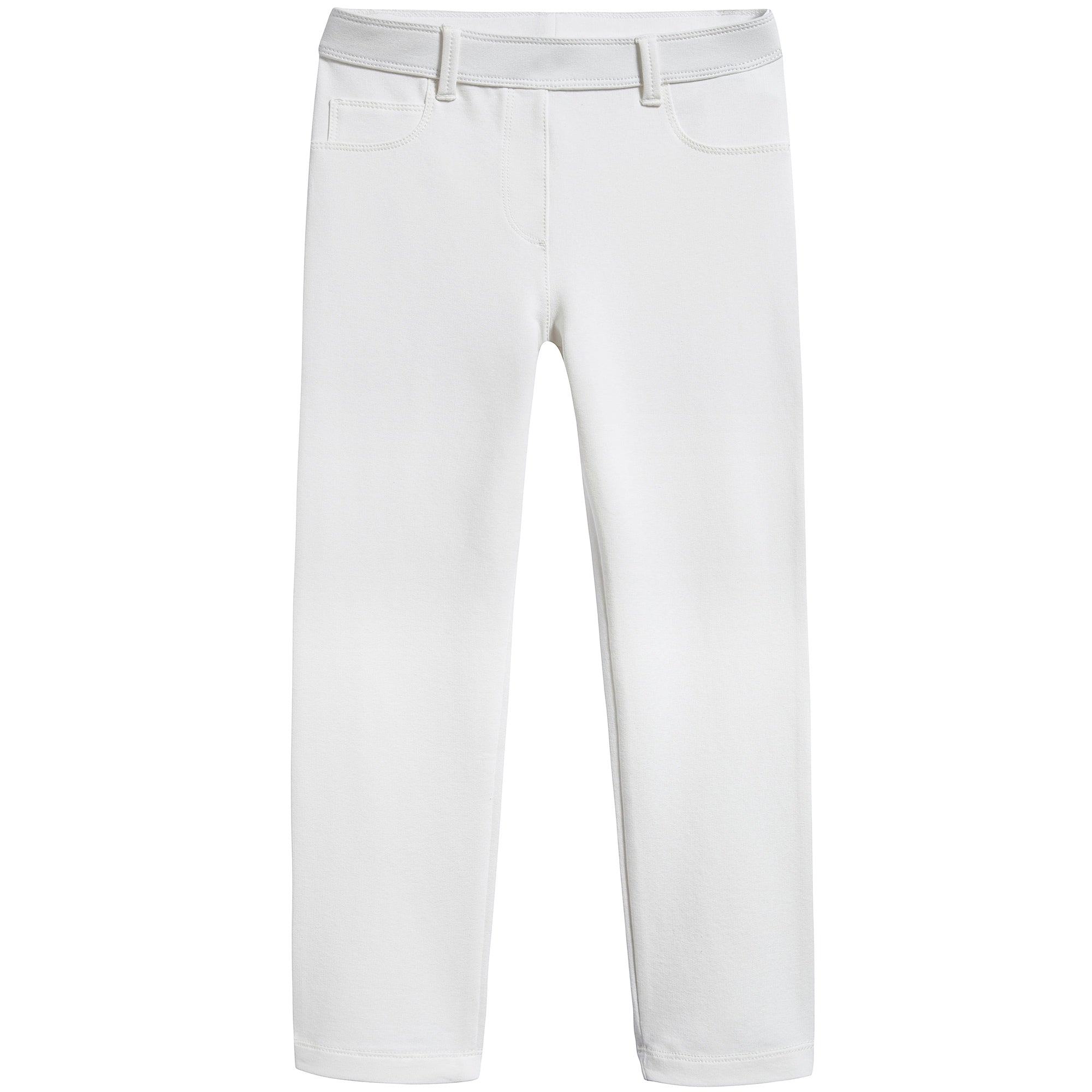 Girls White "Pantalone" Leggings