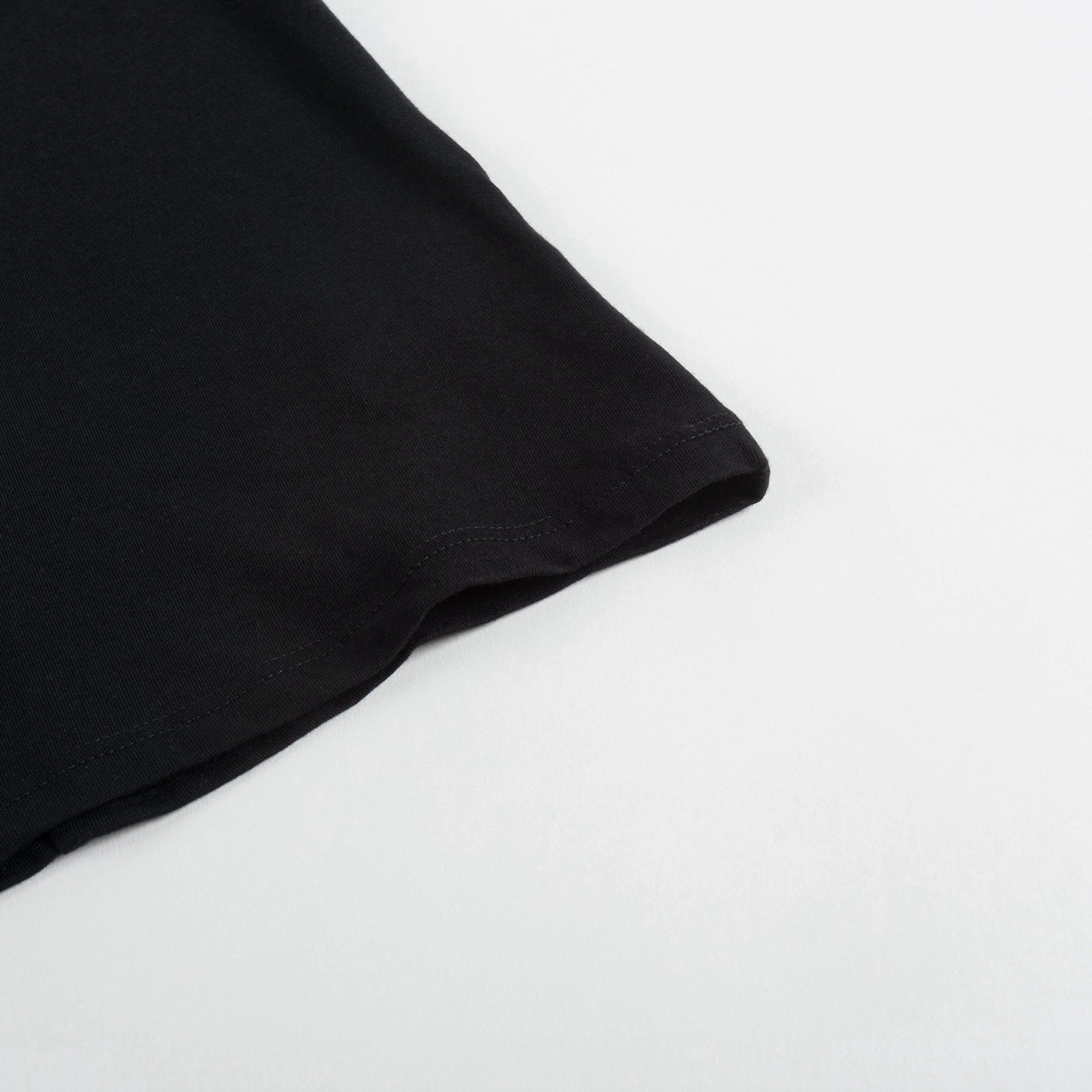 Girls Black Cotton Logo T-shirt
