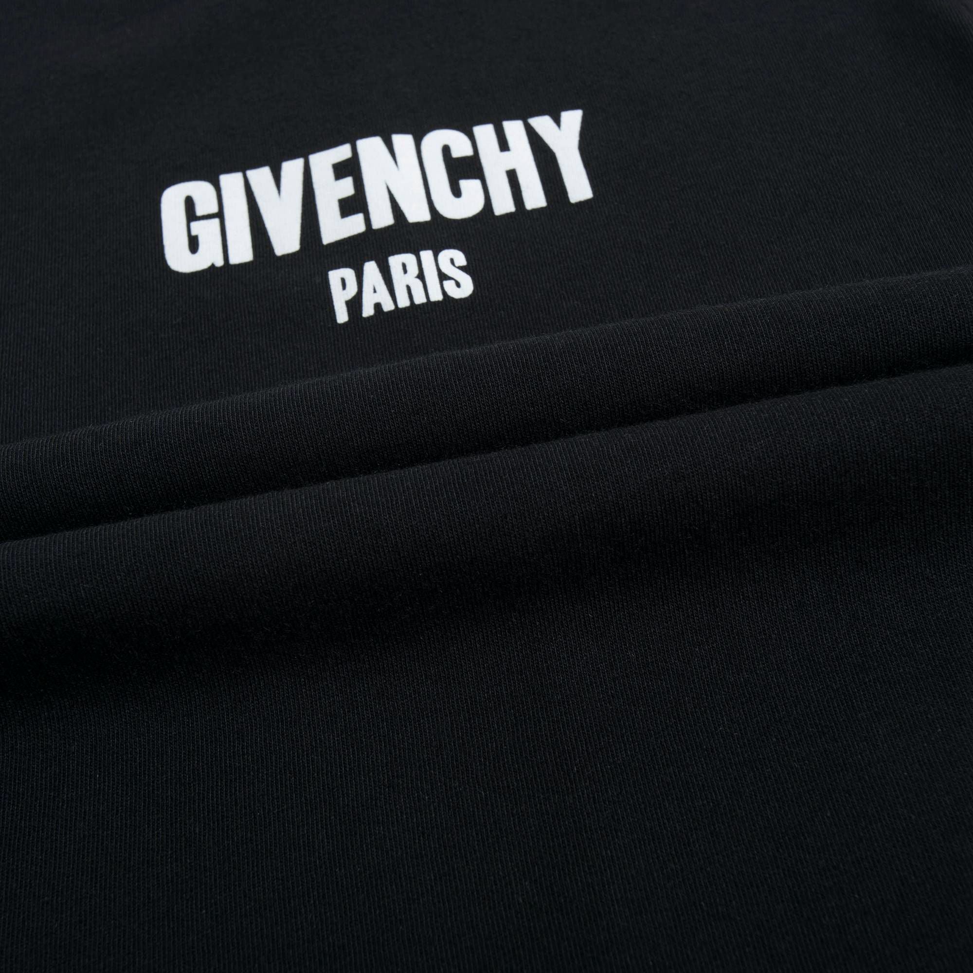 Girls Black Cotton Logo T-shirt