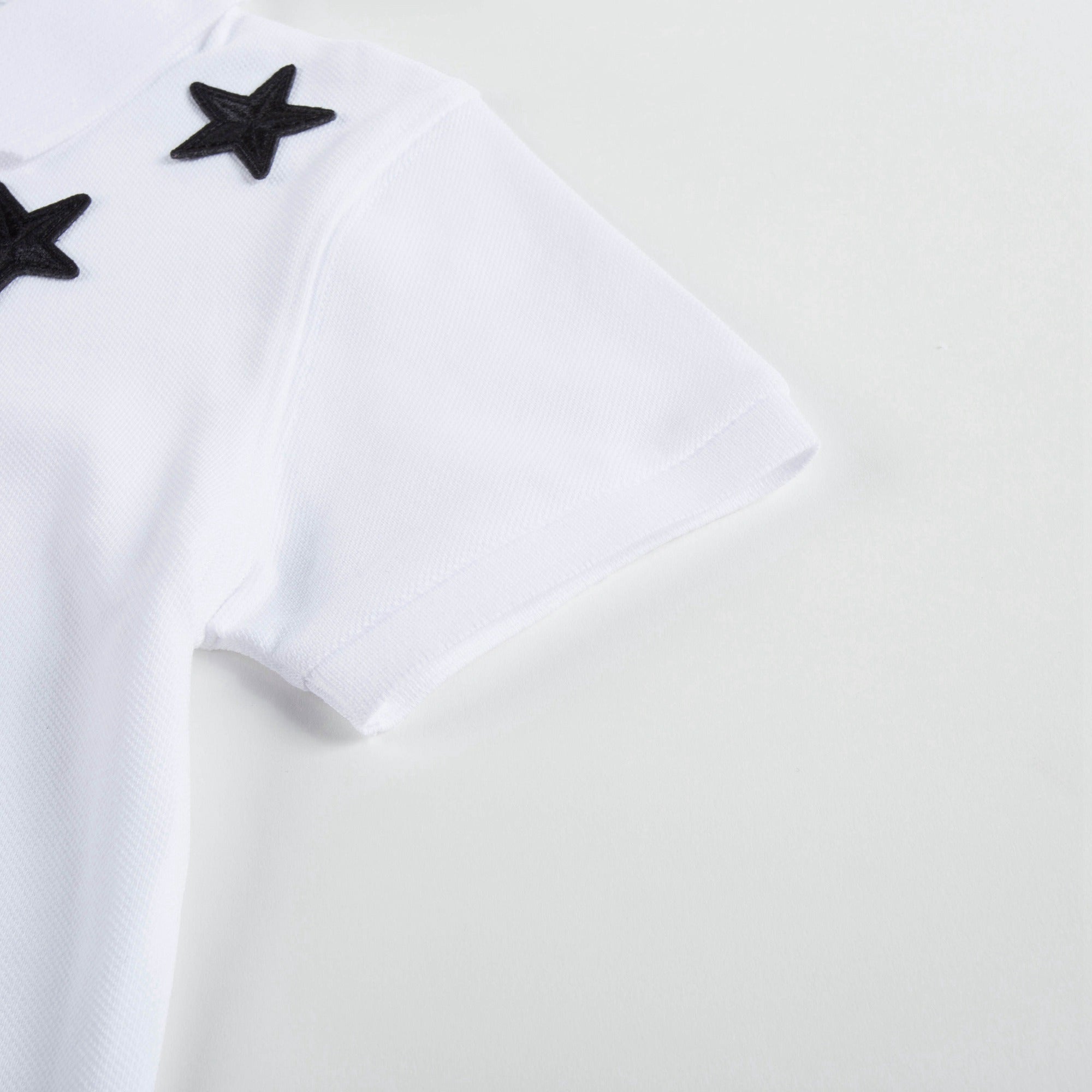 Boys White Viscose Polo Shirt