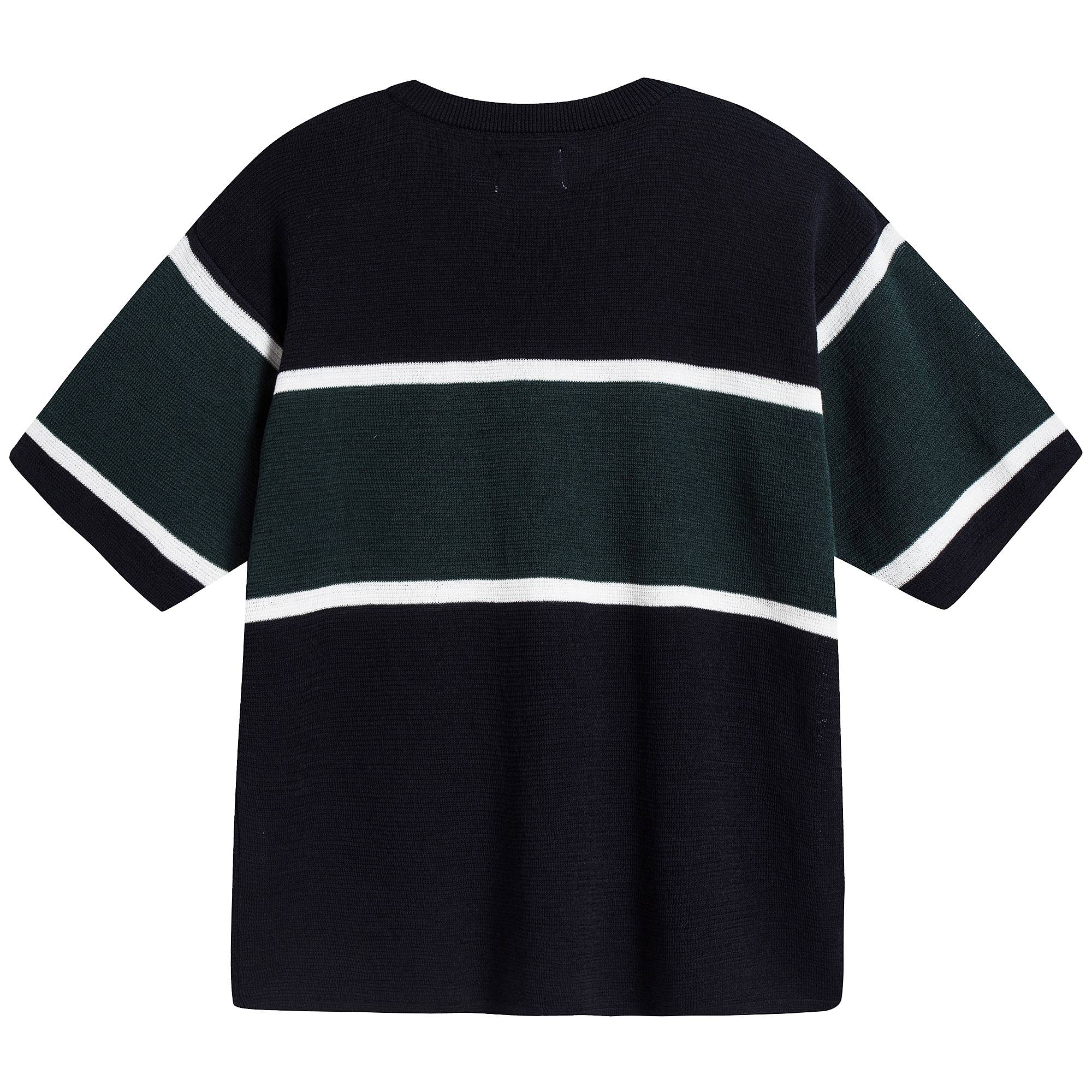Girls Navy Knit T-shirt